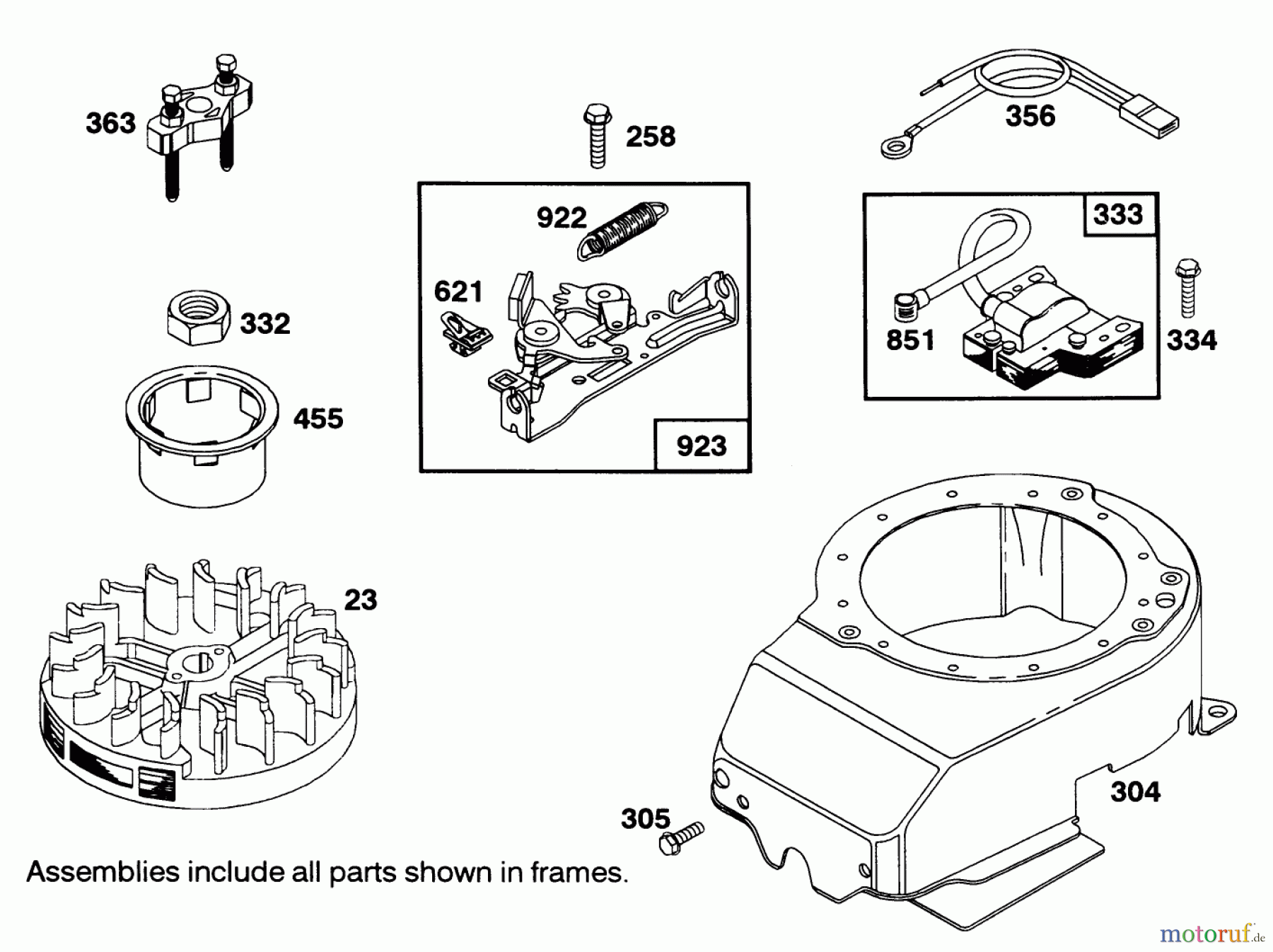 Toro Neu Mowers, Walk-Behind Seite 1 16404 - Toro Lawnmower, 1992 (2000001-2999999) ENGINE BRIGGS & STRATTON MODEL 122702-3171-01 #6