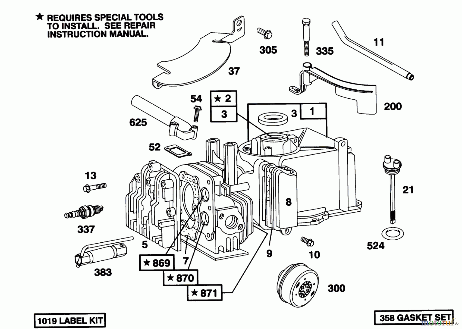 Toro Neu Mowers, Walk-Behind Seite 1 16410 - Toro Lawnmower, 1993 (3900001-3999999) ENGINE BRIGGS & STRATTON MODEL 95902-3153-01 #1