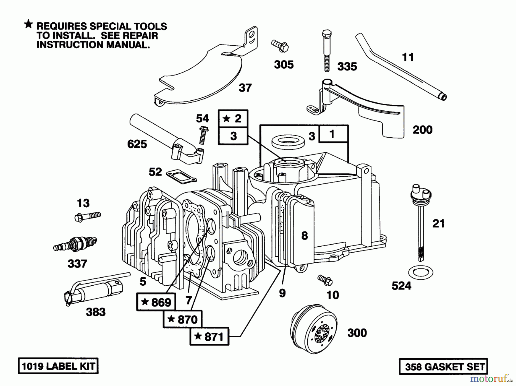 Toro Neu Mowers, Walk-Behind Seite 1 16411 - Toro Lawnmower, 1993 (3900001-3999999) ENGINE BRIGGS & STRATTON MODEL 95902-3153-01 #1
