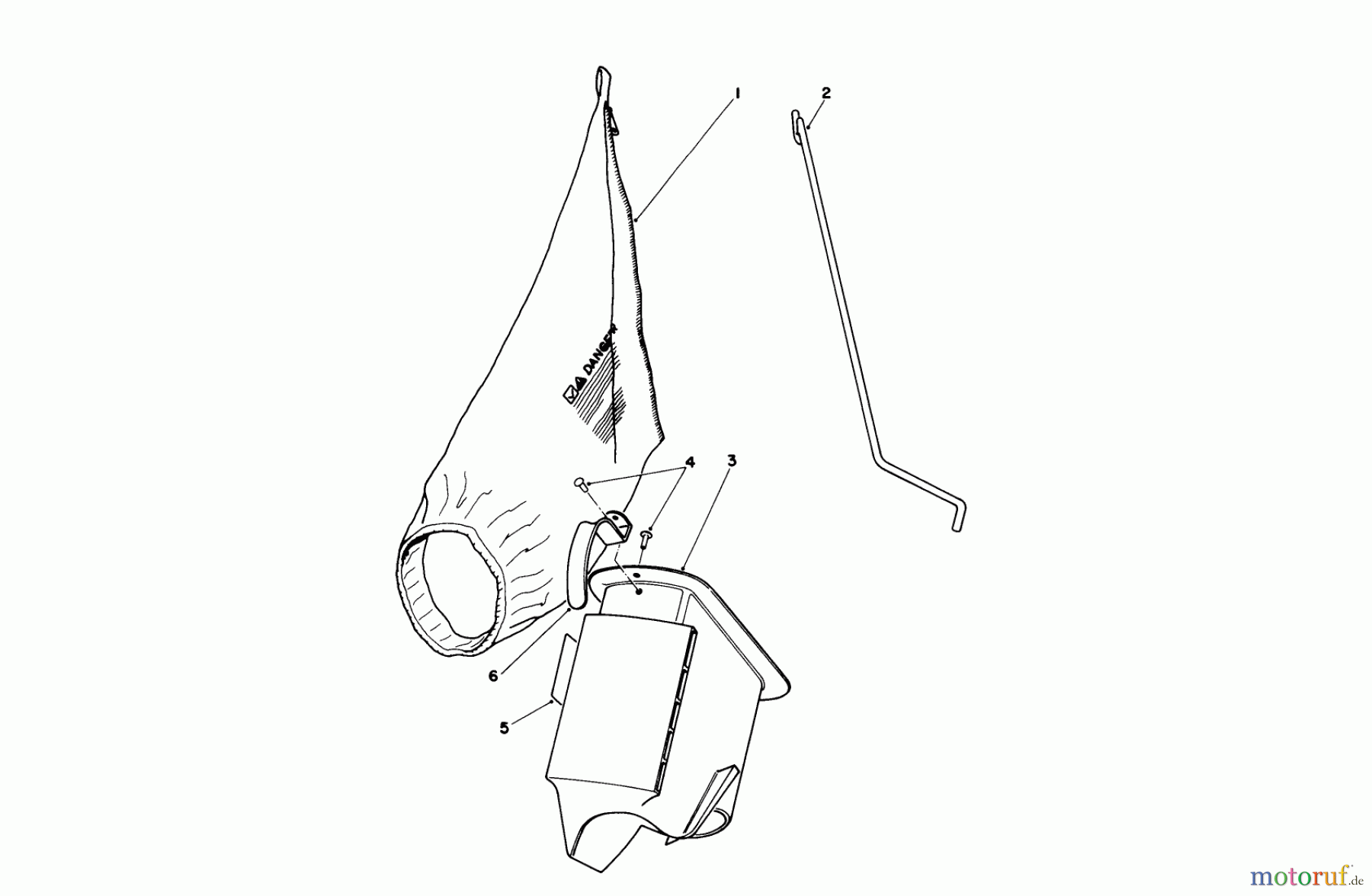 Toro Neu Mowers, Walk-Behind Seite 1 16551 - Toro Lawnmower, 1989 (9000001-9999999) BAGGING KIT NO. 47-6510 (OPTIONAL)