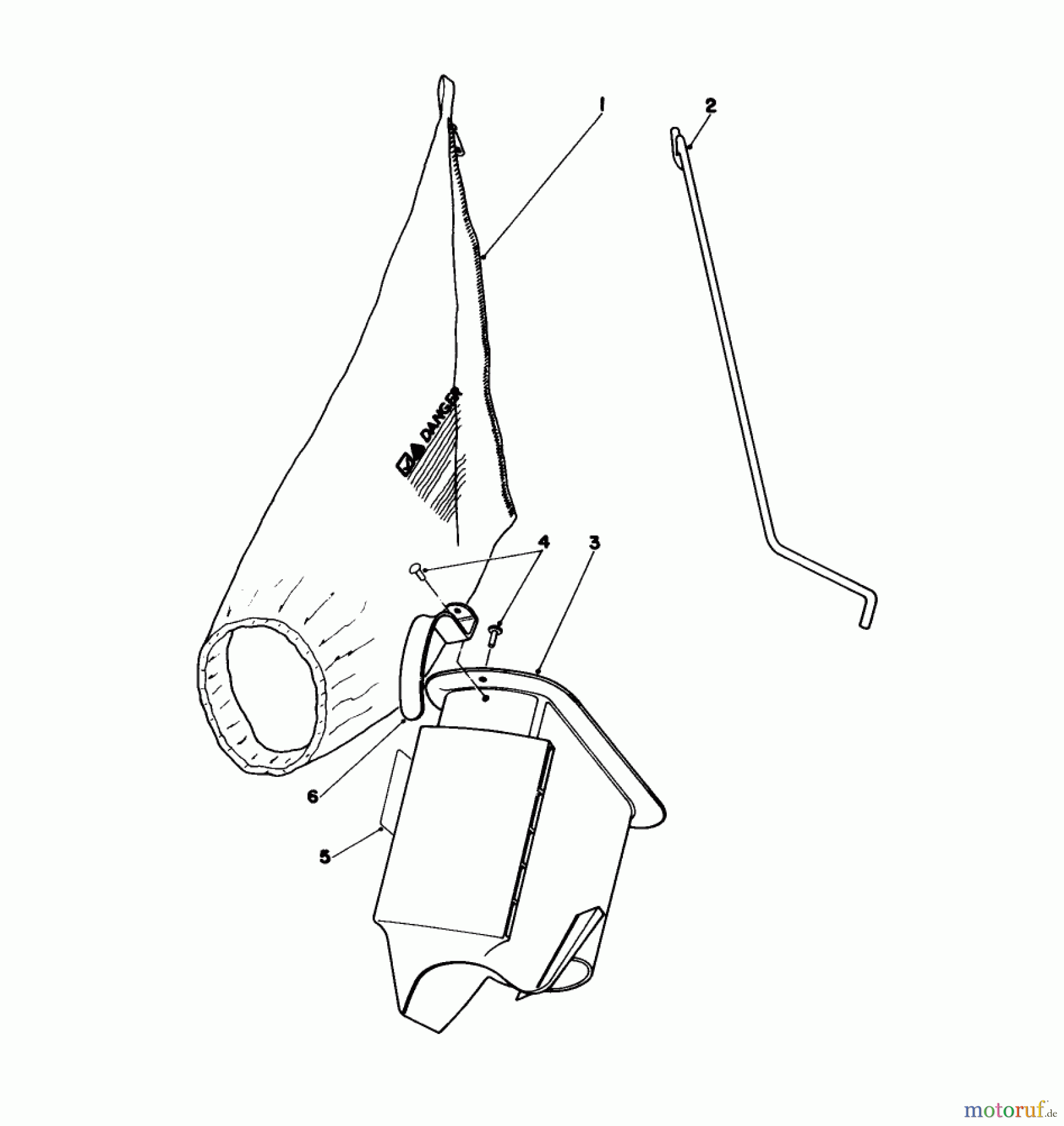 Toro Neu Mowers, Walk-Behind Seite 1 16575 - Toro Lawnmower, 1984 (4000001-4999999) BAGGING KIT NO. 47-6510 (OPTIONAL)