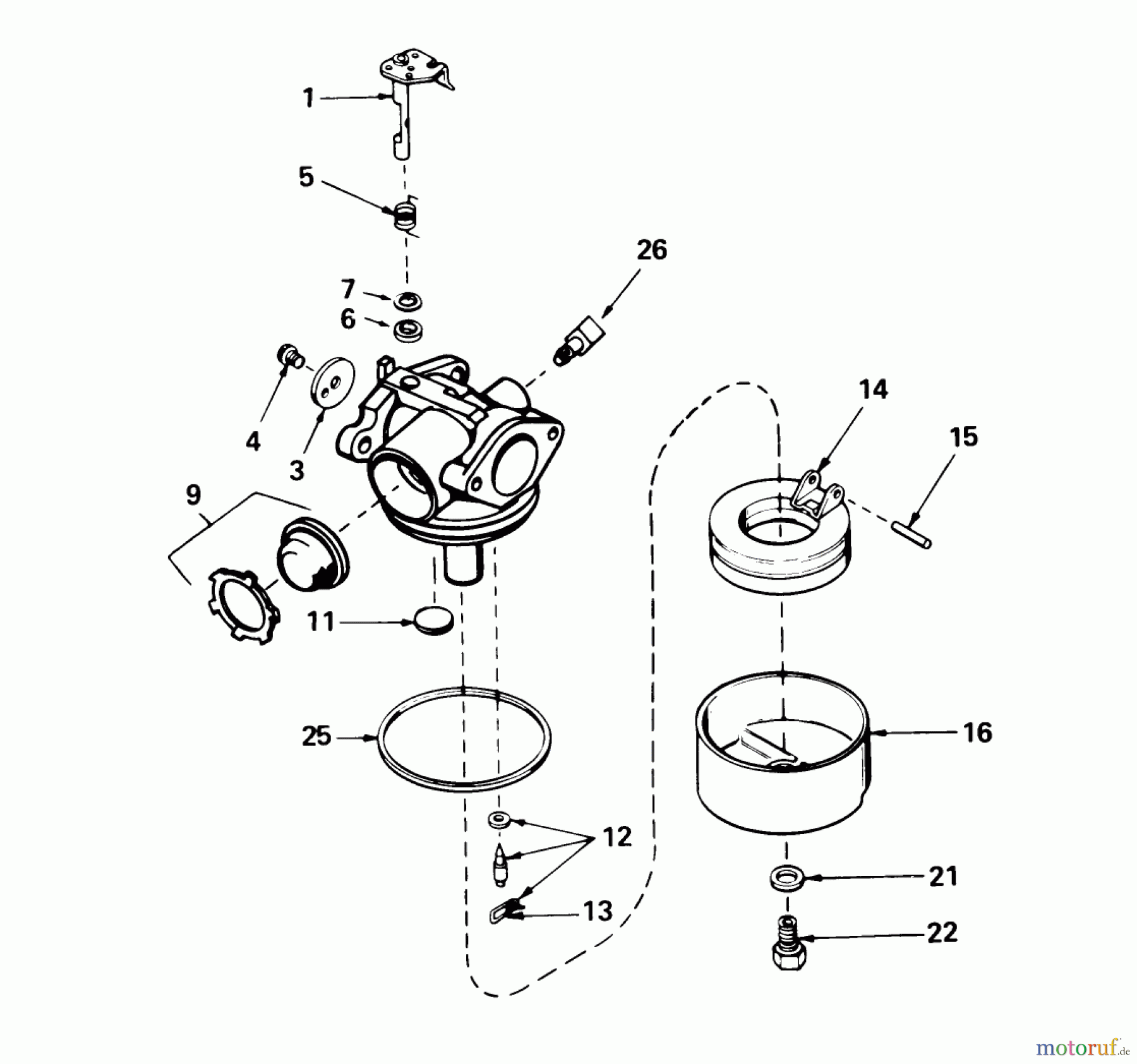 Toro Neu Mowers, Walk-Behind Seite 1 16575 - Toro Lawnmower, 1984 (4000001-4999999) CARBURETOR NO. 632098