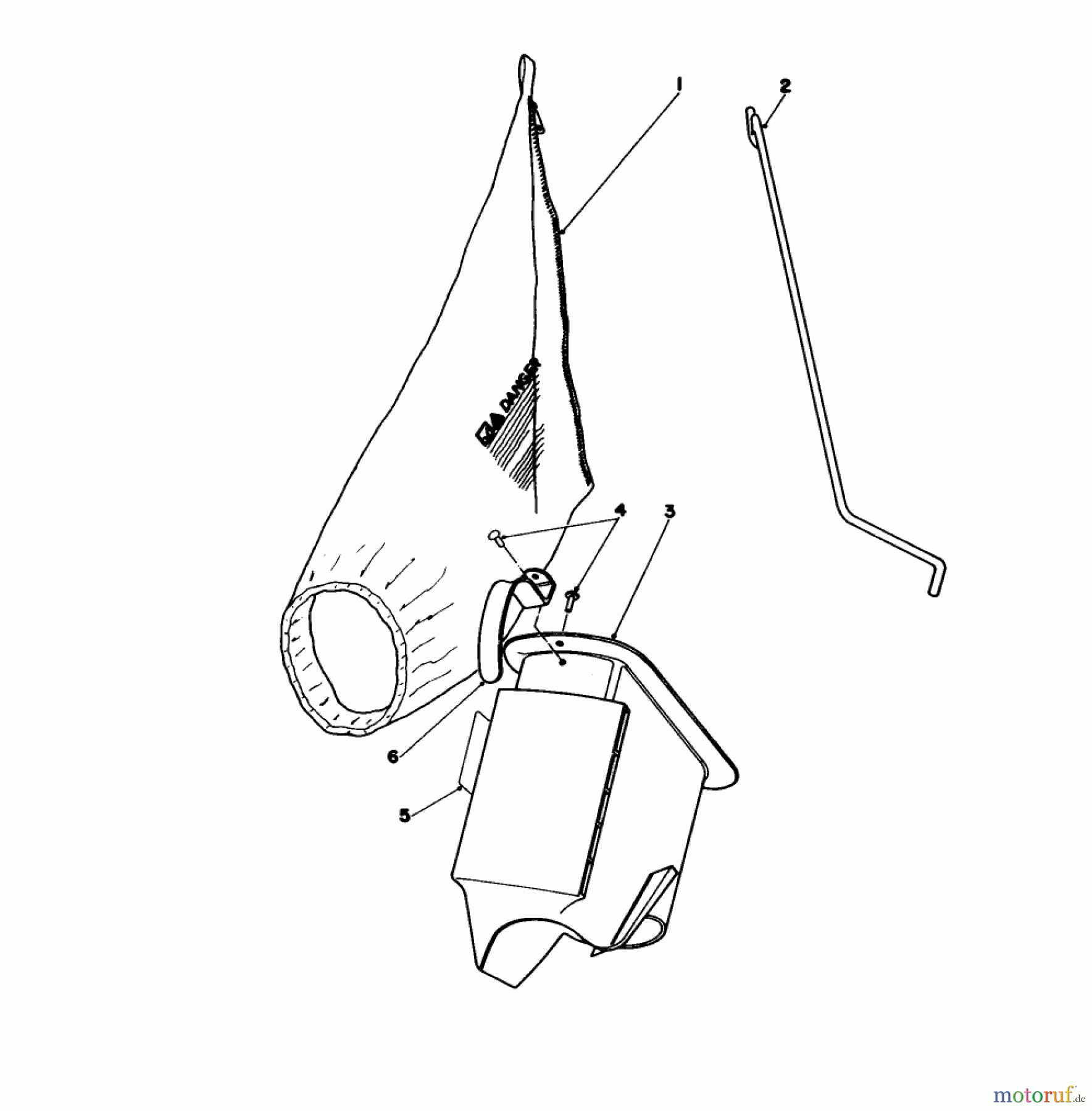 Toro Neu Mowers, Walk-Behind Seite 1 16575 - Toro Lawnmower, 1988 (8000001-8012678) BAGGING KIT NO. 47-6510 (OPTIONAL)