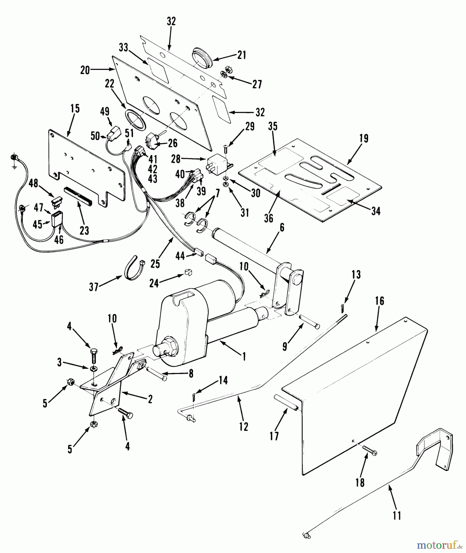 Toro Neu Accessories 84223 - Toro Electric Lift, 1985 PARTS LIST FOR ELECTRIC LIFT KIT FACTORY ORDER NO. 84223