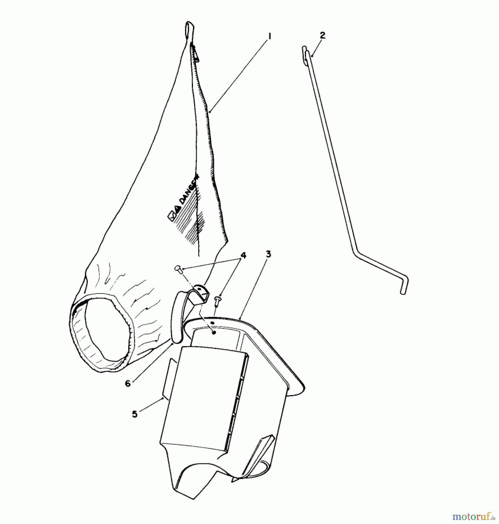Toro Neu Mowers, Walk-Behind Seite 1 16575 - Toro Lawnmower, 1989 (9000001-9999999) BAGGING KIT NO. 47-6510 (OPTIONAL)