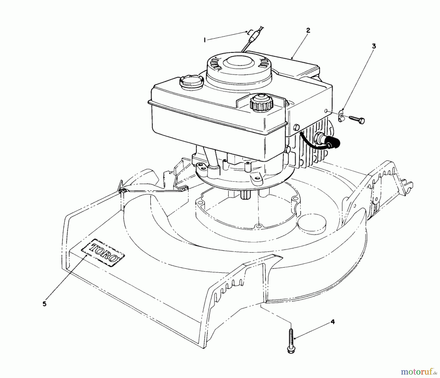 Toro Neu Mowers, Walk-Behind Seite 1 16575 - Toro Lawnmower, 1989 (9000001-9999999) ENGINE ASSEMBLY