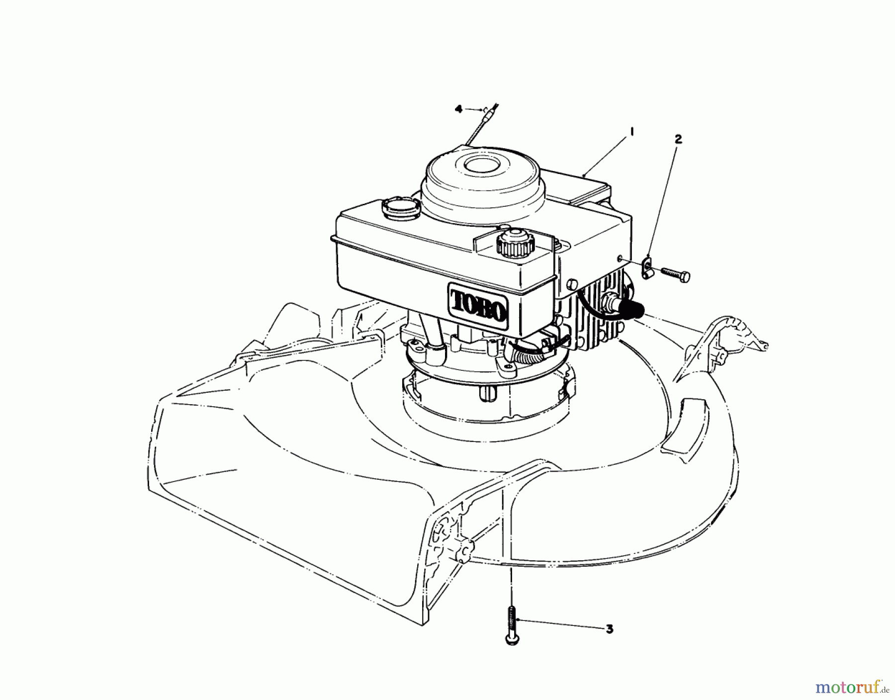 Toro Neu Mowers, Walk-Behind Seite 1 16575C - Toro Lawnmower, 1988 (8000001-8999999) ENGINE ASSEMBLY