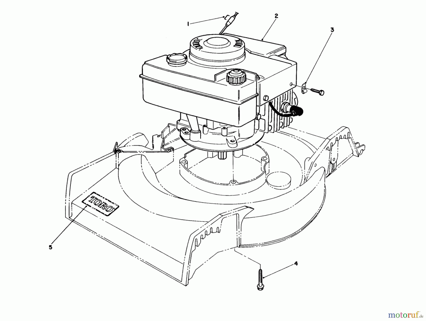 Toro Neu Mowers, Walk-Behind Seite 1 16575C - Toro Lawnmower, 1989 (9000001-9999999) ENGINE ASSEMBLY