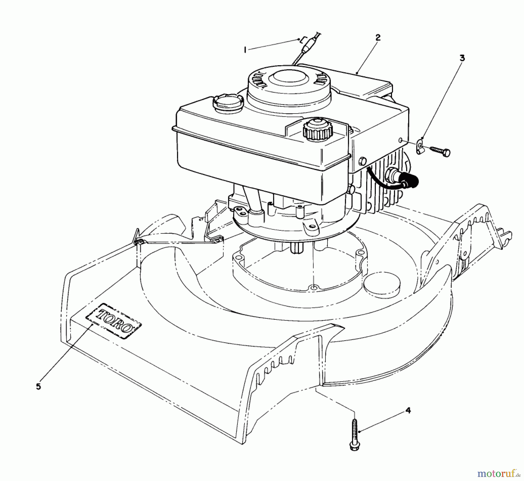 Toro Neu Mowers, Walk-Behind Seite 1 16576 - Toro Lawnmower, 1990 (0000001-0999999) ENGINE ASSEMBLY
