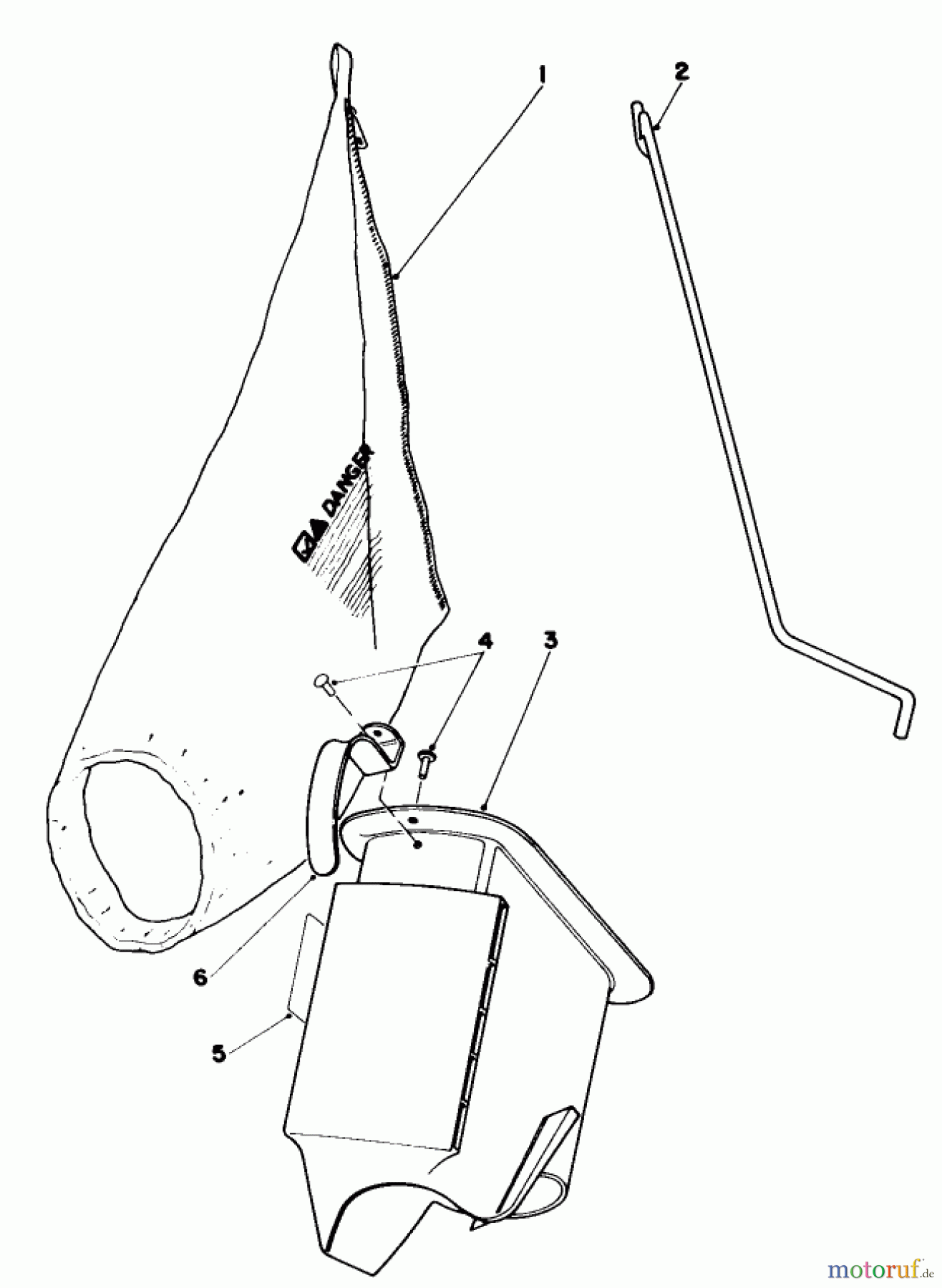  Toro Neu Mowers, Walk-Behind Seite 1 16585 - Toro Lawnmower, 1986 (6000001-6999999) BAGGING KIT NO. 47-6510 (OPTIONAL)