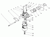 Toro 16585 - Lawnmower, 1986 (6000001-6999999) Ersatzteile CARBURETOR ASSEMBLY ENGINE 47PE-4 (USED ON UNITS WITH SERIAL NO.6000101-6002073) ENGINE 47PF-5 (USED ON UNITS WITH SERIAL NO. 60
