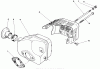 Toro 16585 - Lawnmower, 1986 (6000001-6999999) Ersatzteile MUFFLER ASSEMBLY ENGINE 47PE-4 (USED ON UNITS WITH SERIAL NO. 6000101-6002073) ENGINE 47PF-5 (USED ON UNITS WITH SERIAL NO. 6002