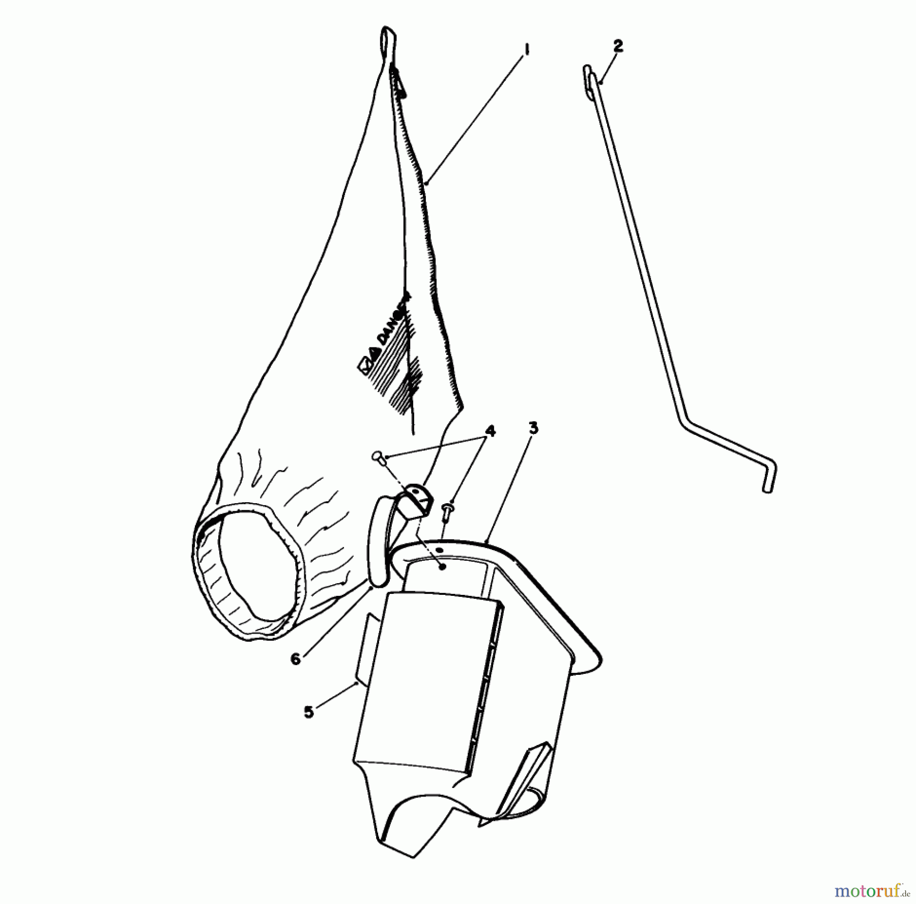 Toro Neu Mowers, Walk-Behind Seite 1 16585 - Toro Lawnmower, 1988 (8000001-8004251) BAGGING KIT NO. 47-6510 (OPTIONAL)