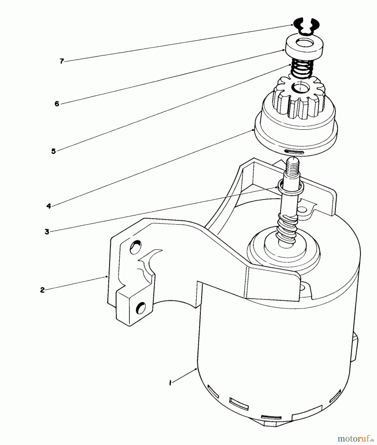 Toro Neu Mowers, Walk-Behind Seite 1 16770 - Toro Lawnmower, 1983 (3000001-3999999) STARTER ASSEMBLY