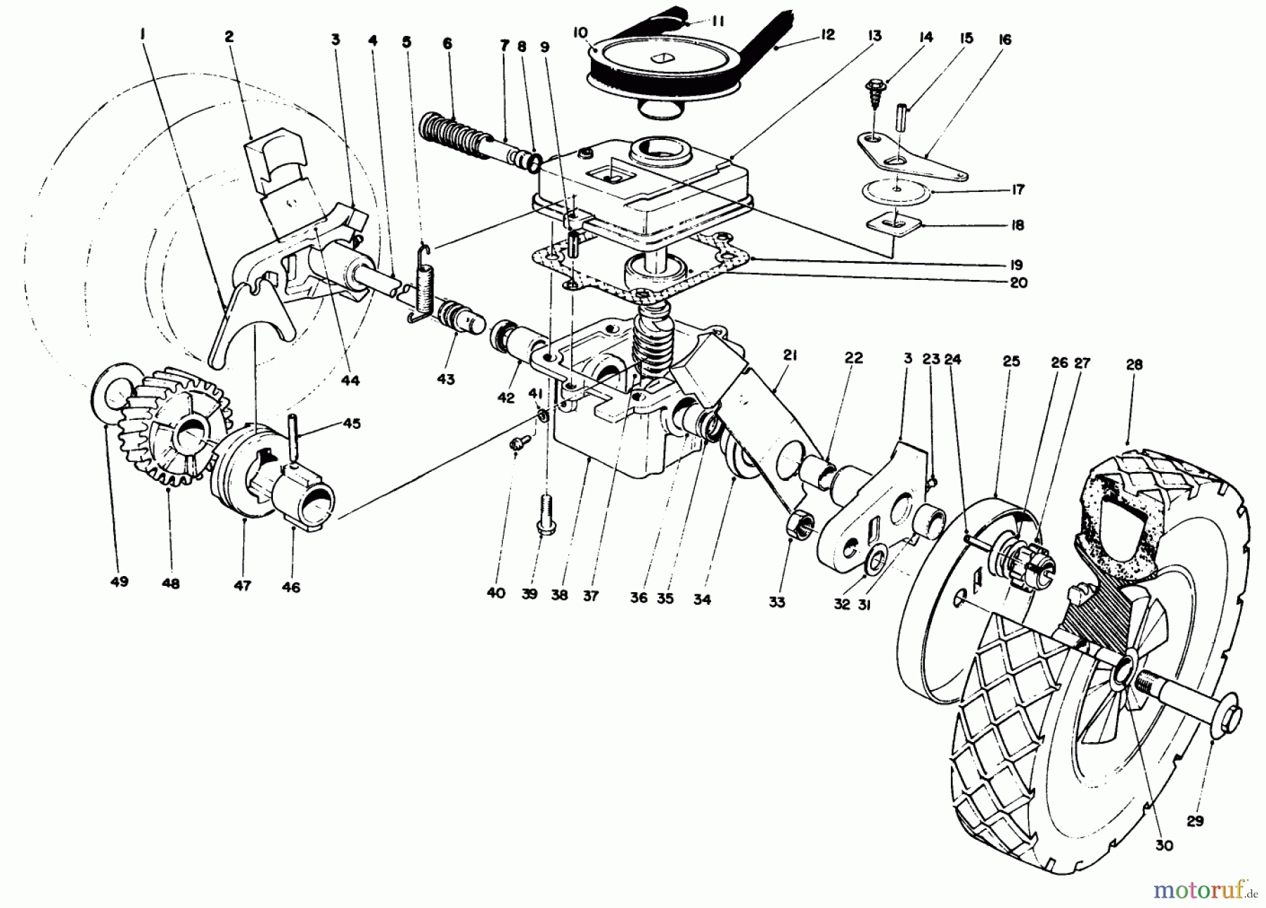 Toro Neu Mowers, Walk-Behind Seite 1 16770 - Toro Lawnmower, 1984 (4000001-4999999) GEAR CASE ASSEMBLY