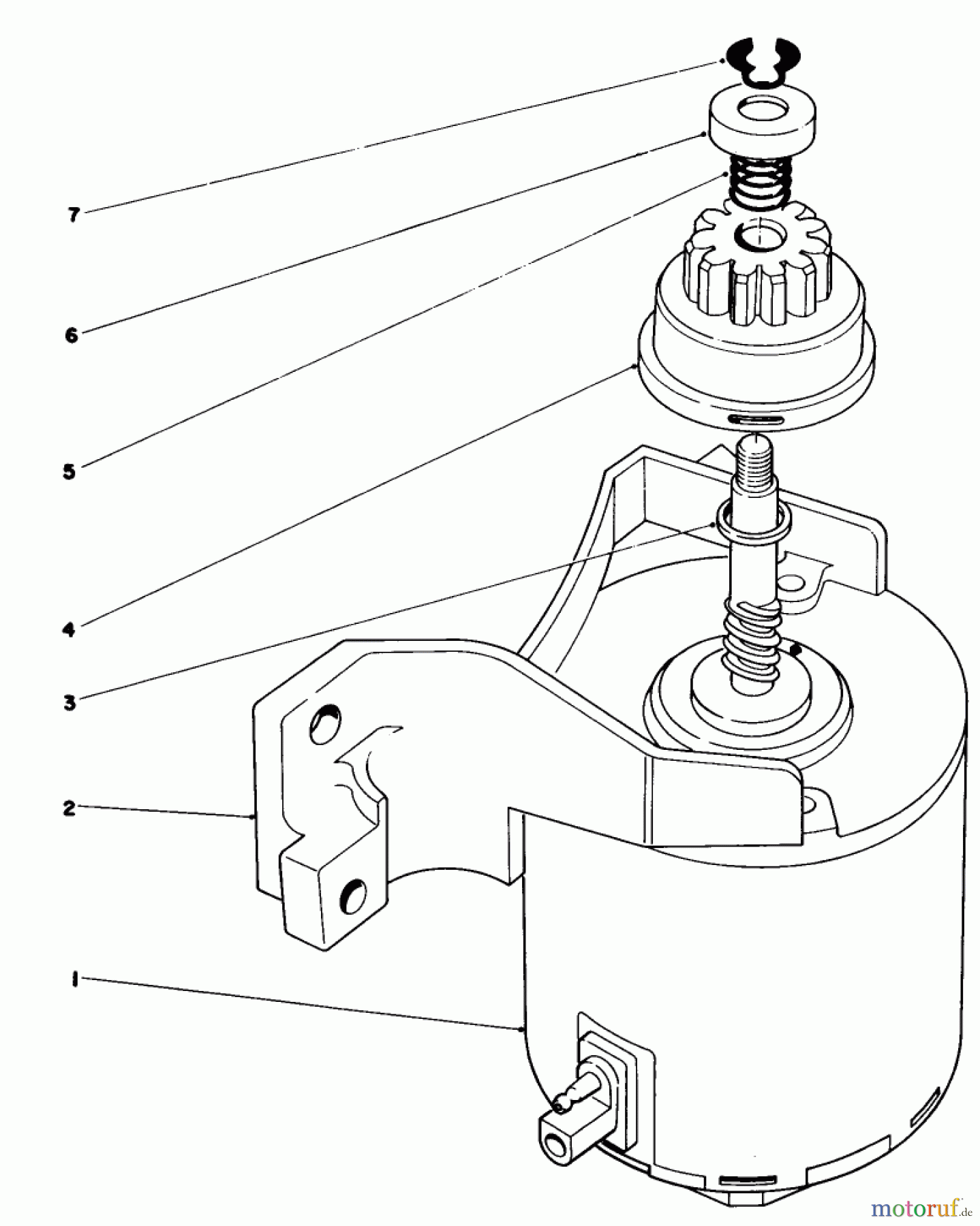 Toro Neu Mowers, Walk-Behind Seite 1 16770 - Toro Lawnmower, 1984 (4000001-4999999) STARTER ASSEMBLY