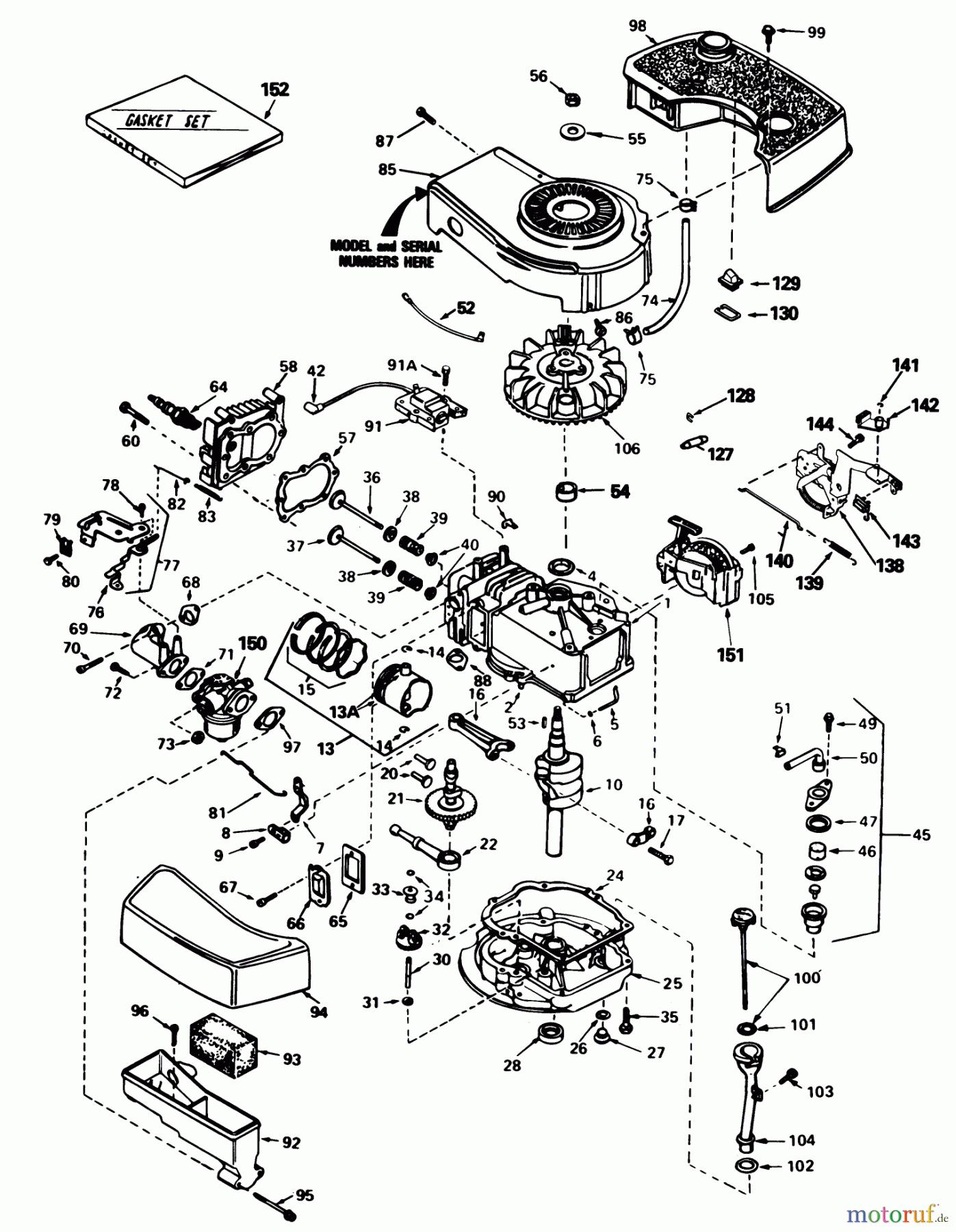 Toro Neu Mowers, Walk-Behind Seite 1 16771 - Toro Lawnmower, 1983 (3000001-3999999) ENGINE TECUMSEH MODEL TNT100-10085E