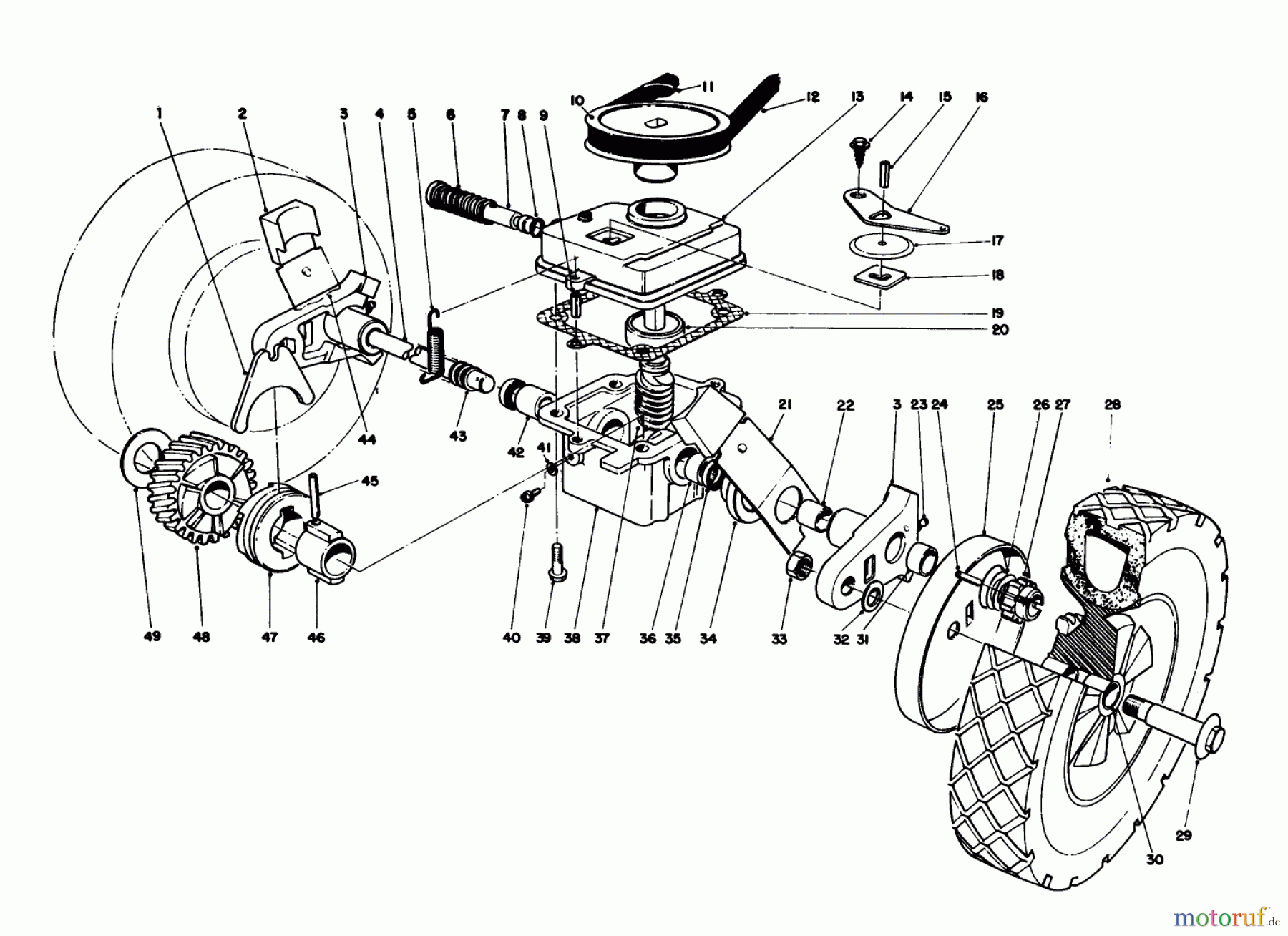 Toro Neu Mowers, Walk-Behind Seite 1 16771 - Toro Lawnmower, 1984 (4000001-4999999) GEAR CASE ASSEMBLY