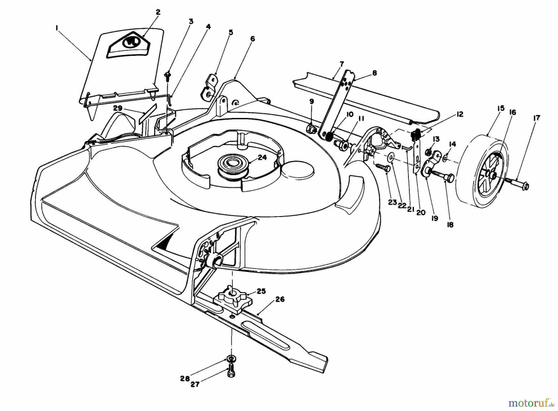Toro Neu Mowers, Walk-Behind Seite 1 16775 - Toro Lawnmower, 1984 (4000001-4999999) HOUSING ASSEMBLY