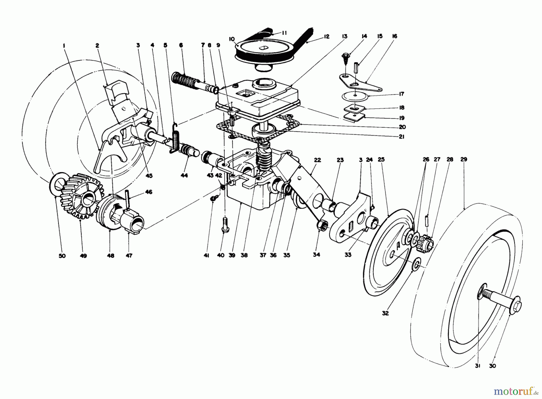 Toro Neu Mowers, Walk-Behind Seite 1 16775 - Toro Lawnmower, 1986 (6000001-6999999) GEAR CASE ASSEMBLY