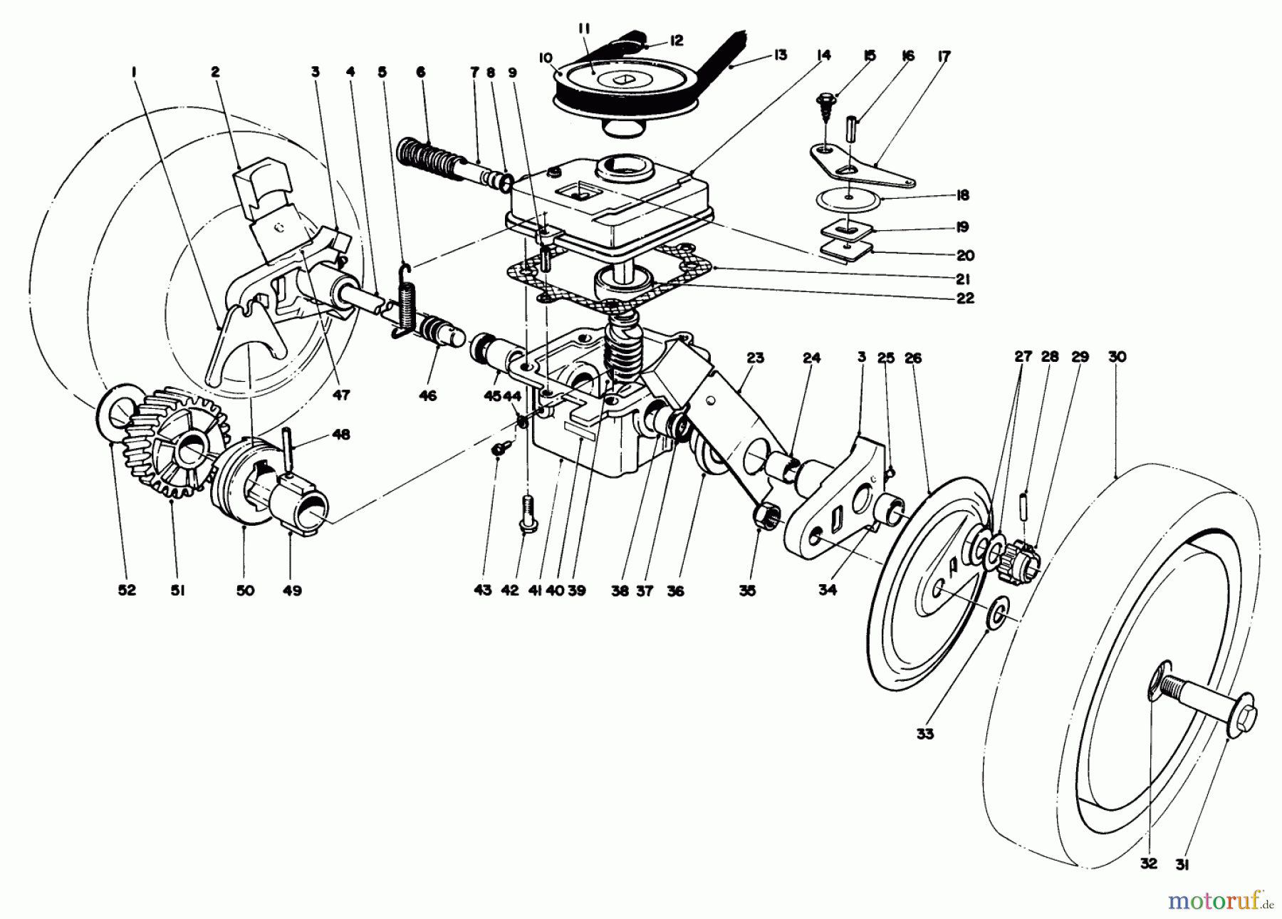 Toro Neu Mowers, Walk-Behind Seite 1 16775 - Toro Lawnmower, 1987 (7000001-7999999) GEAR CASE ASSEMBLY