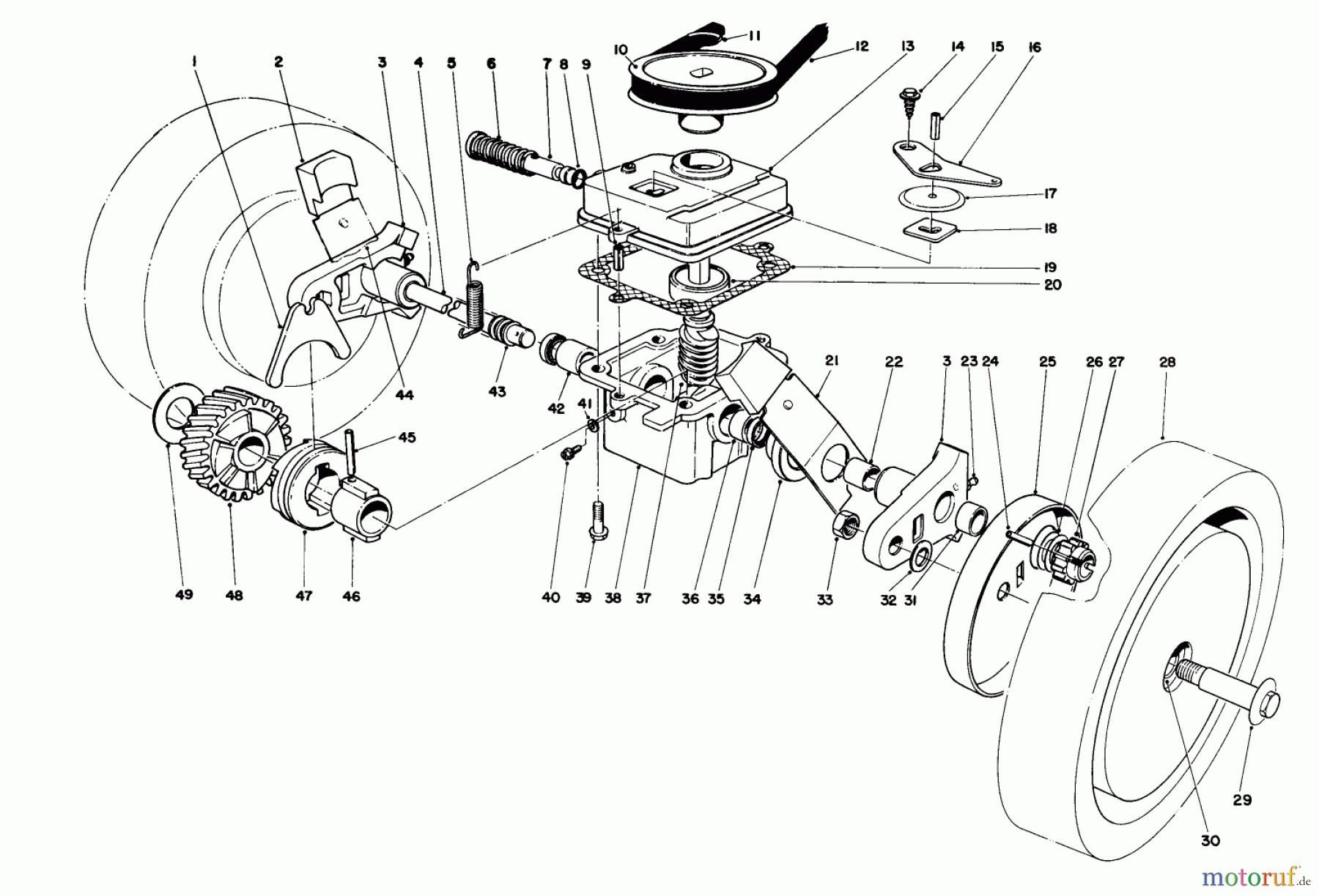 Toro Neu Mowers, Walk-Behind Seite 1 16780 - Toro Lawnmower, 1983 (3000001-3999999) GEAR CASE ASSEMBLY