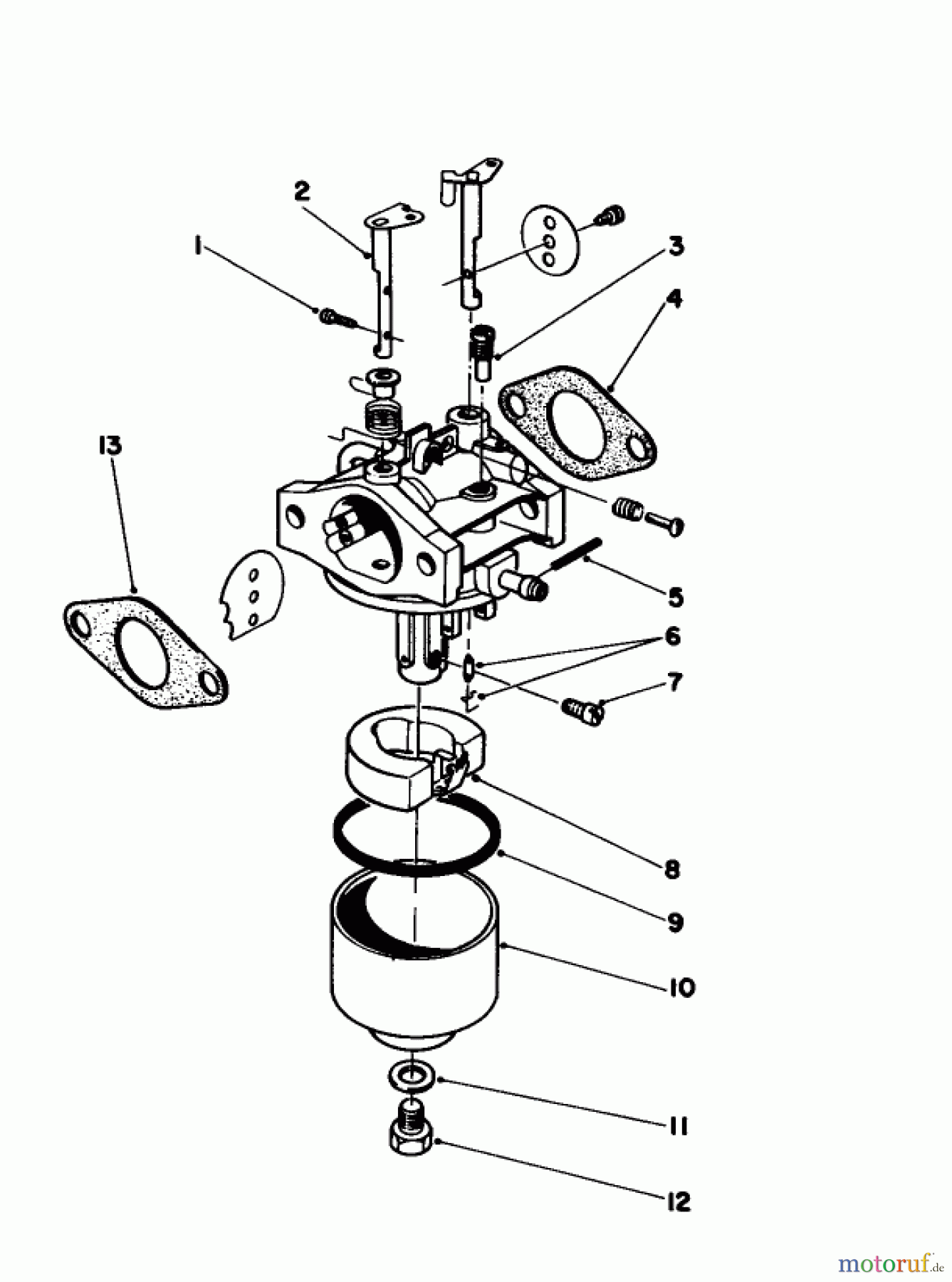 Toro Neu Mowers, Walk-Behind Seite 1 16780 - Toro Lawnmower, 1984 (4000001-4999999) CARBURETOR ASSEMBLY