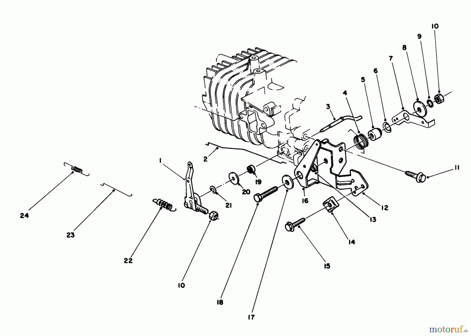 Toro Neu Mowers, Walk-Behind Seite 1 16785 - Toro Lawnmower, 1987 (7000001-7999999) GOVERNOR ASSEMBLY (ENGINE NO. 47PF5) (ENGINE NO. 47PG6)