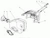 Toro 16785 - Lawnmower, 1987 (7000001-7999999) Ersatzteile MUFFLER ASSEMBLY (ENGINE NO. 47PF5)(ENGINE NO. 47PG6)