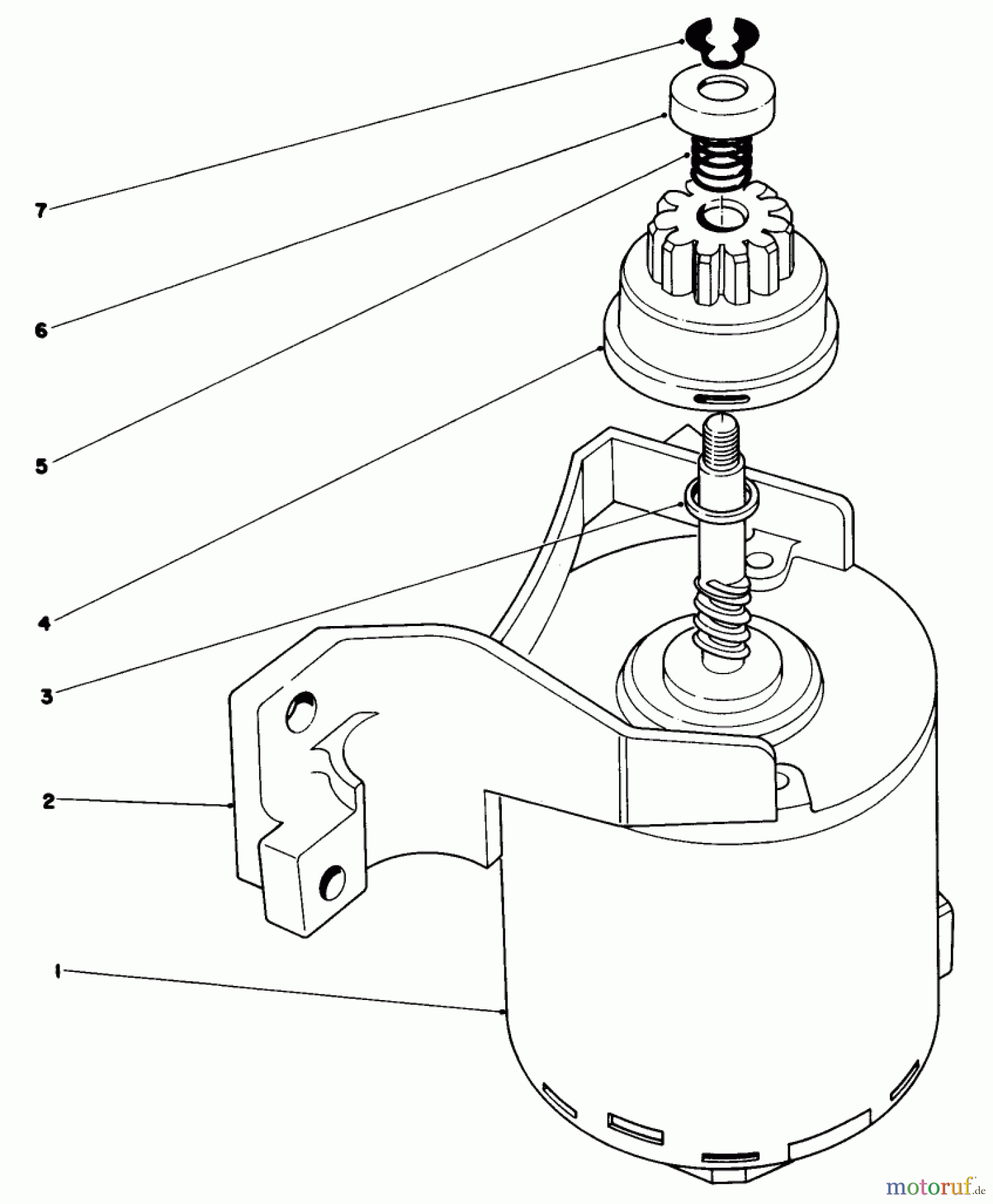 Toro Neu Mowers, Walk-Behind Seite 1 16793 - Toro Lawnmower, 1990 (0000001-0999999) STARTER ASSEMBLY