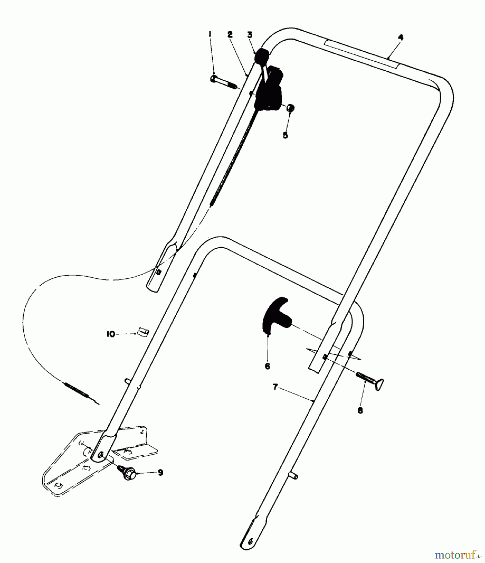 Toro Neu Mowers, Walk-Behind Seite 1 16810 - Toro Lawnmower, 1979 (9000001-9999999) HANDLE ASSEMBLY-MODEL 16800