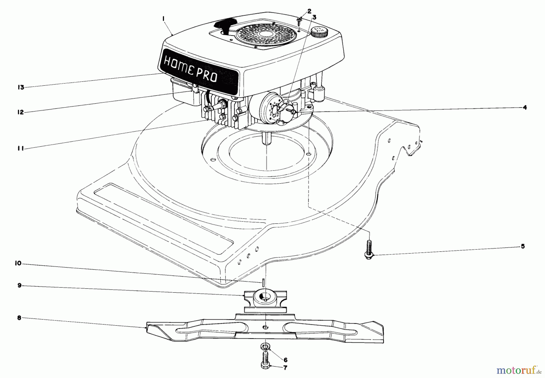 Toro Neu Mowers, Walk-Behind Seite 1 16820 - Toro Lawnmower, 1979 (9000001-9999999) ENGINE ASSEMBLY (MODEL NO.16820)