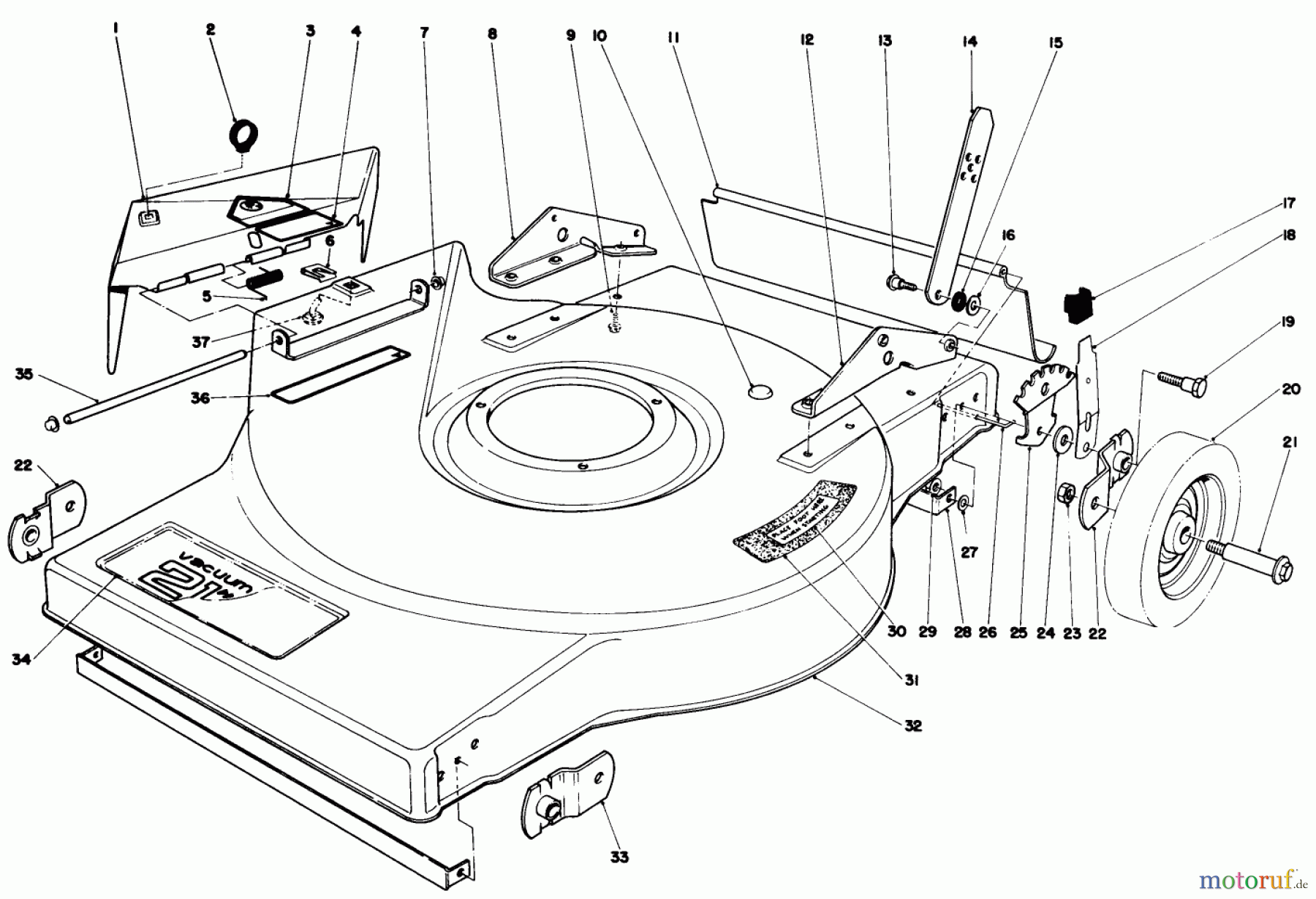 Toro Neu Mowers, Walk-Behind Seite 1 16860 - Toro Lawnmower, 1981 (1000001-1999999) MOWER HOUSING ASSEMBLY-MODEL 16860