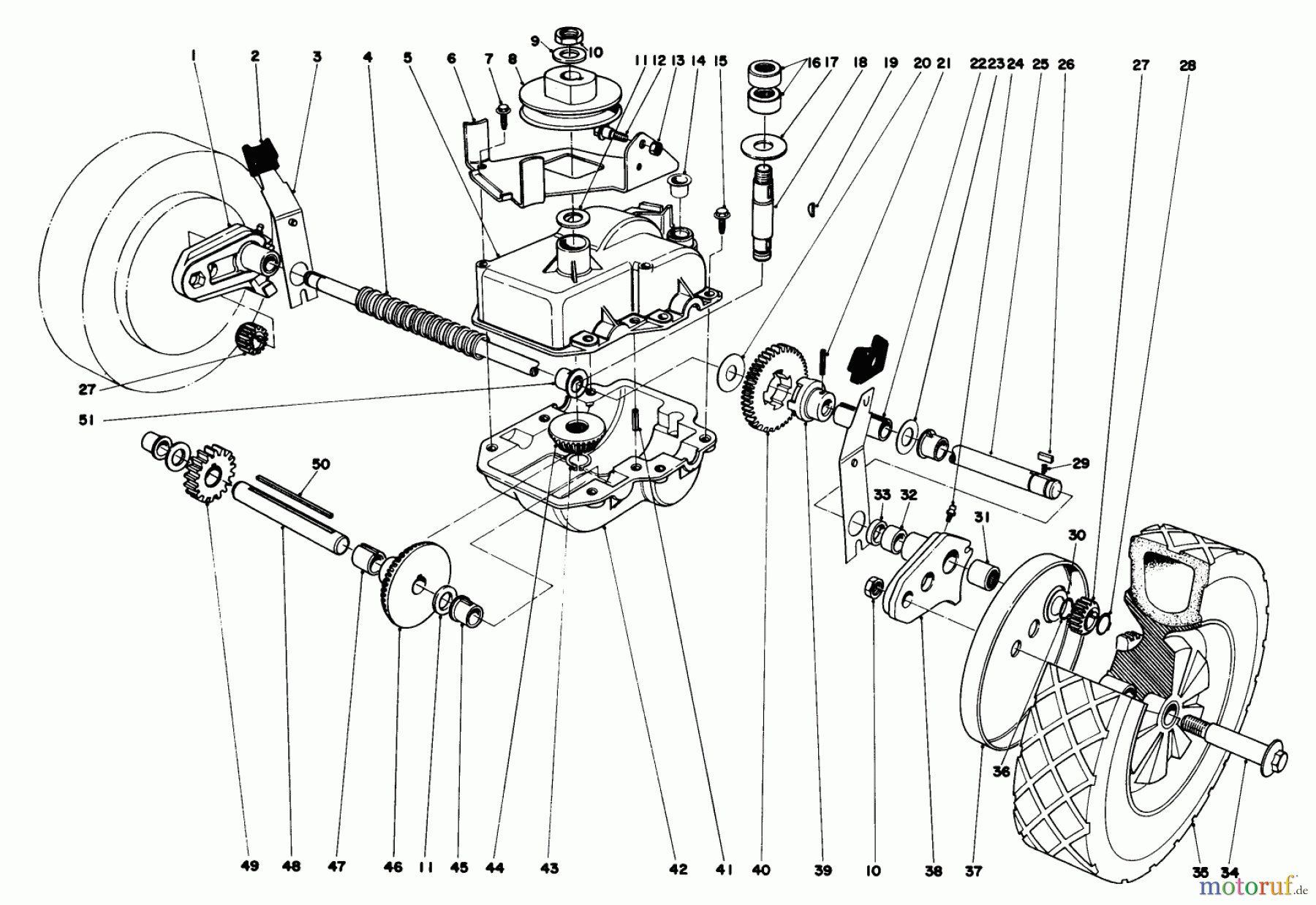 Toro Neu Mowers, Walk-Behind Seite 1 16890 - Toro Lawnmower, 1981 (1000001-1999999) GEAR CASE ASSEMBLY (MODEL NO. 16890)