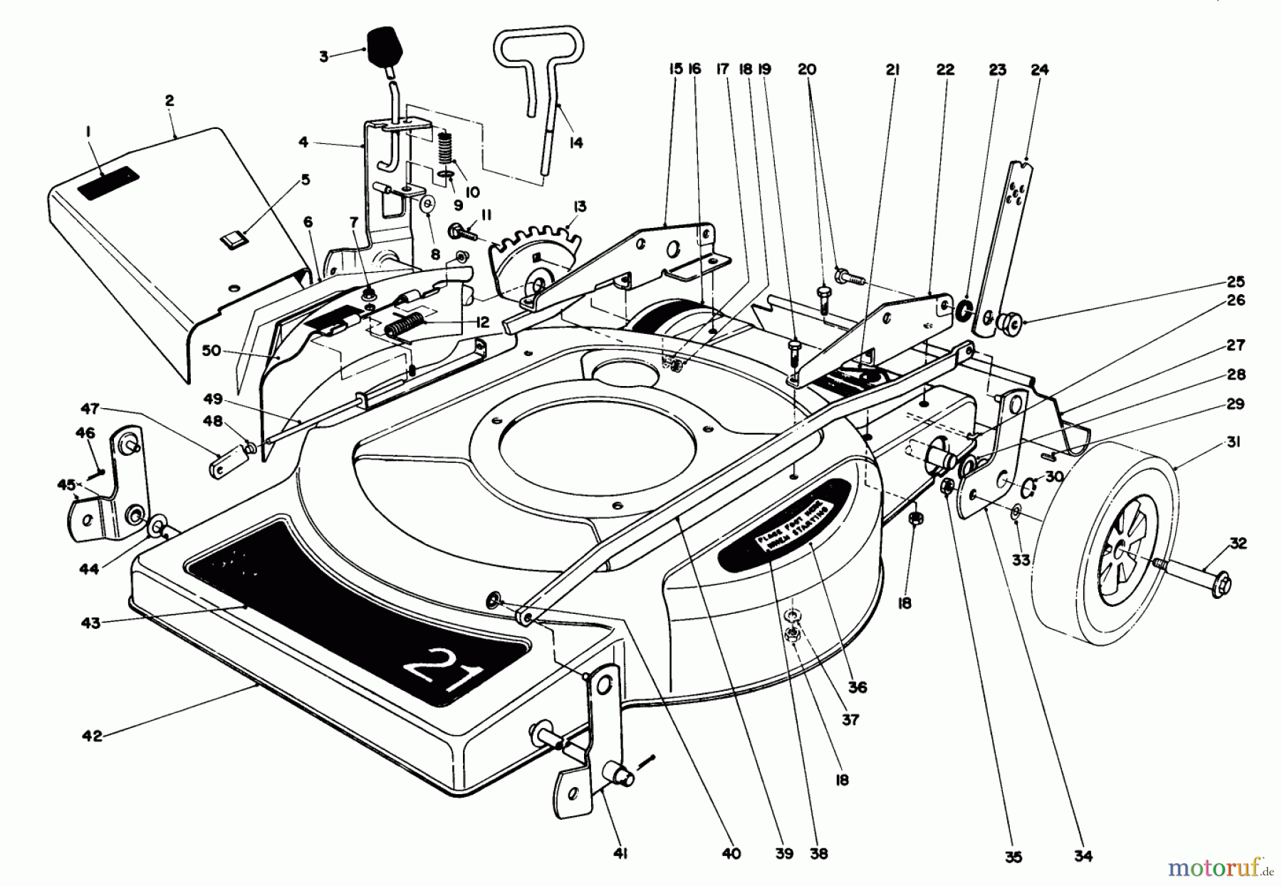  Toro Neu Mowers, Walk-Behind Seite 1 18010 - Toro Lawnmower, 1982 (2000001-2999999) HOUSING ASSEMBLY MODEL 18005
