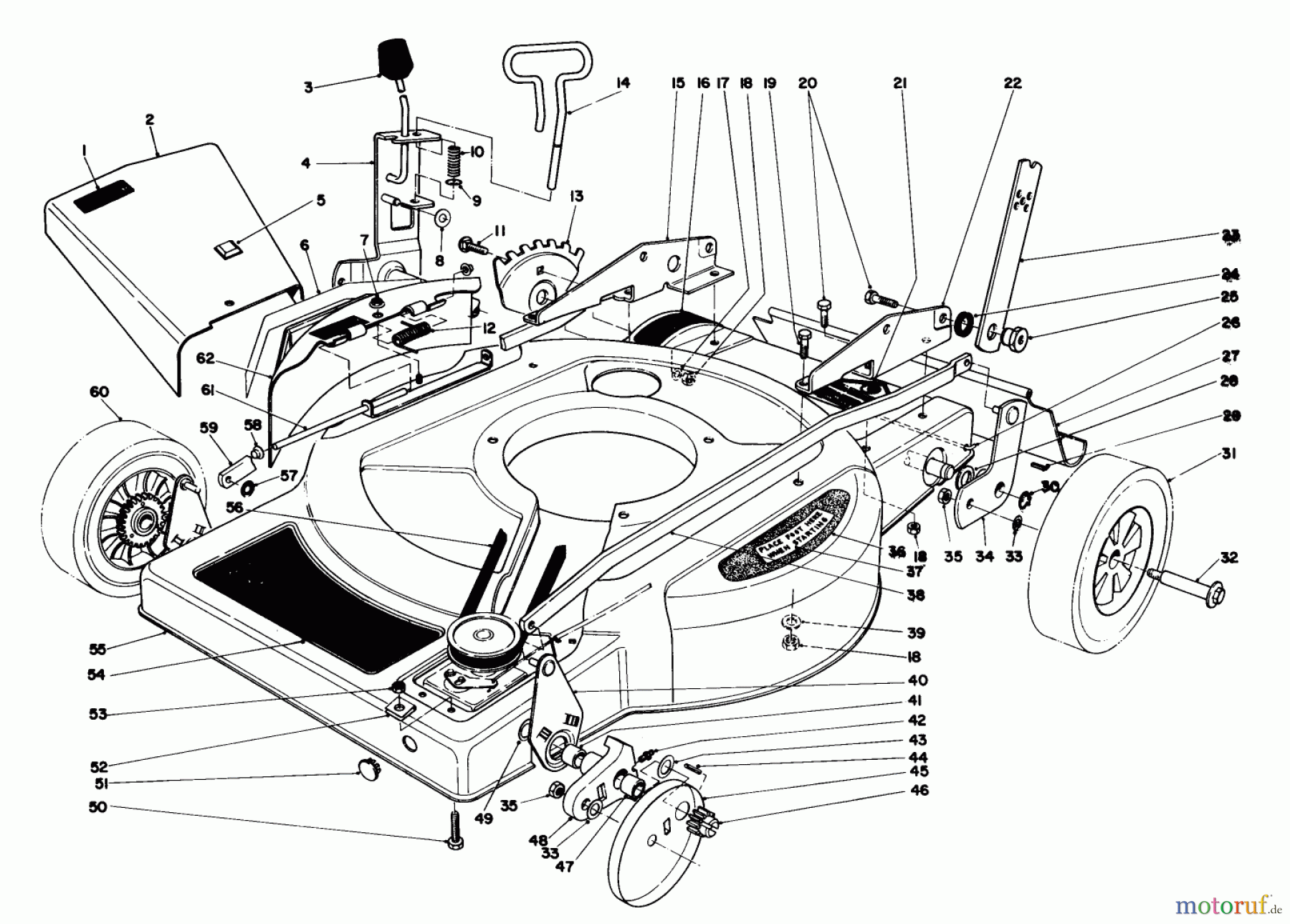 Toro Neu Mowers, Walk-Behind Seite 1 18010 - Toro Lawnmower, 1982 (2000001-2999999) HOUSING ASSEMBLY MODEL 18010