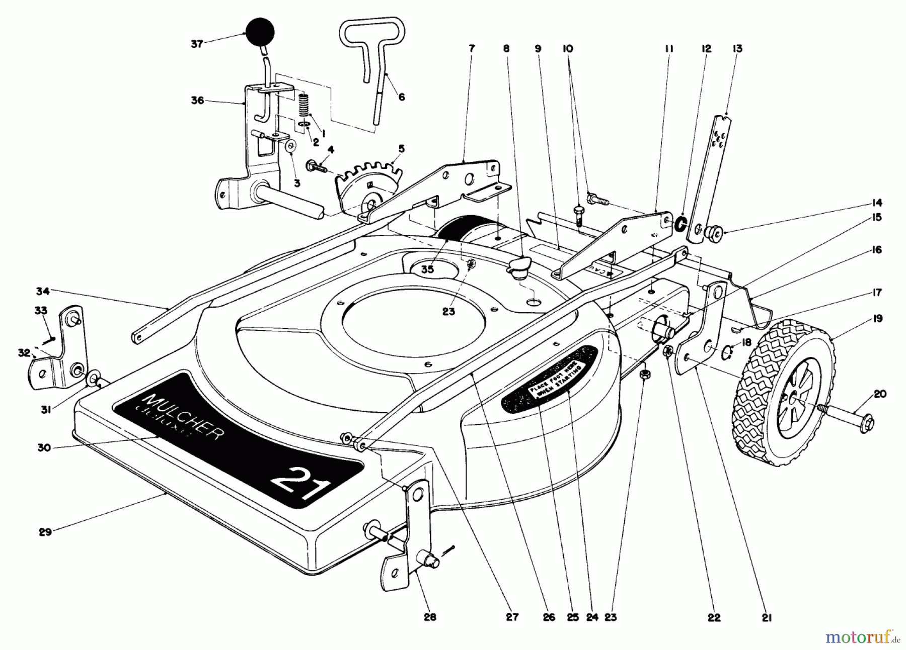 Toro Neu Mowers, Walk-Behind Seite 1 18015 - Toro Lawnmower, 1979 (9000001-9999999) HOUSING ASSEMBLY