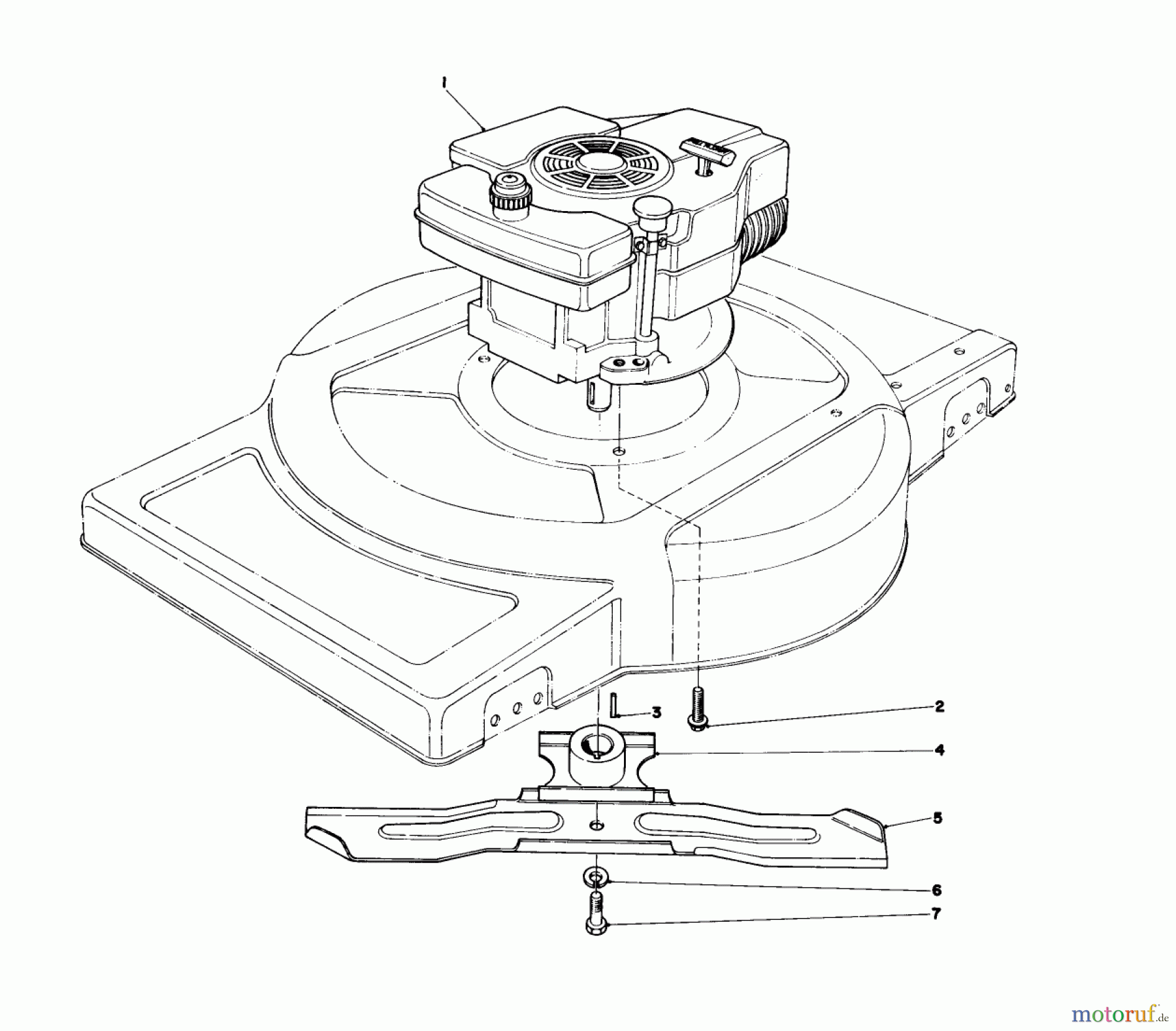 Toro Neu Mowers, Walk-Behind Seite 1 18017 - Toro Lawnmower, 1980 (0000001-0999999) ENGINE ASSEMBLY