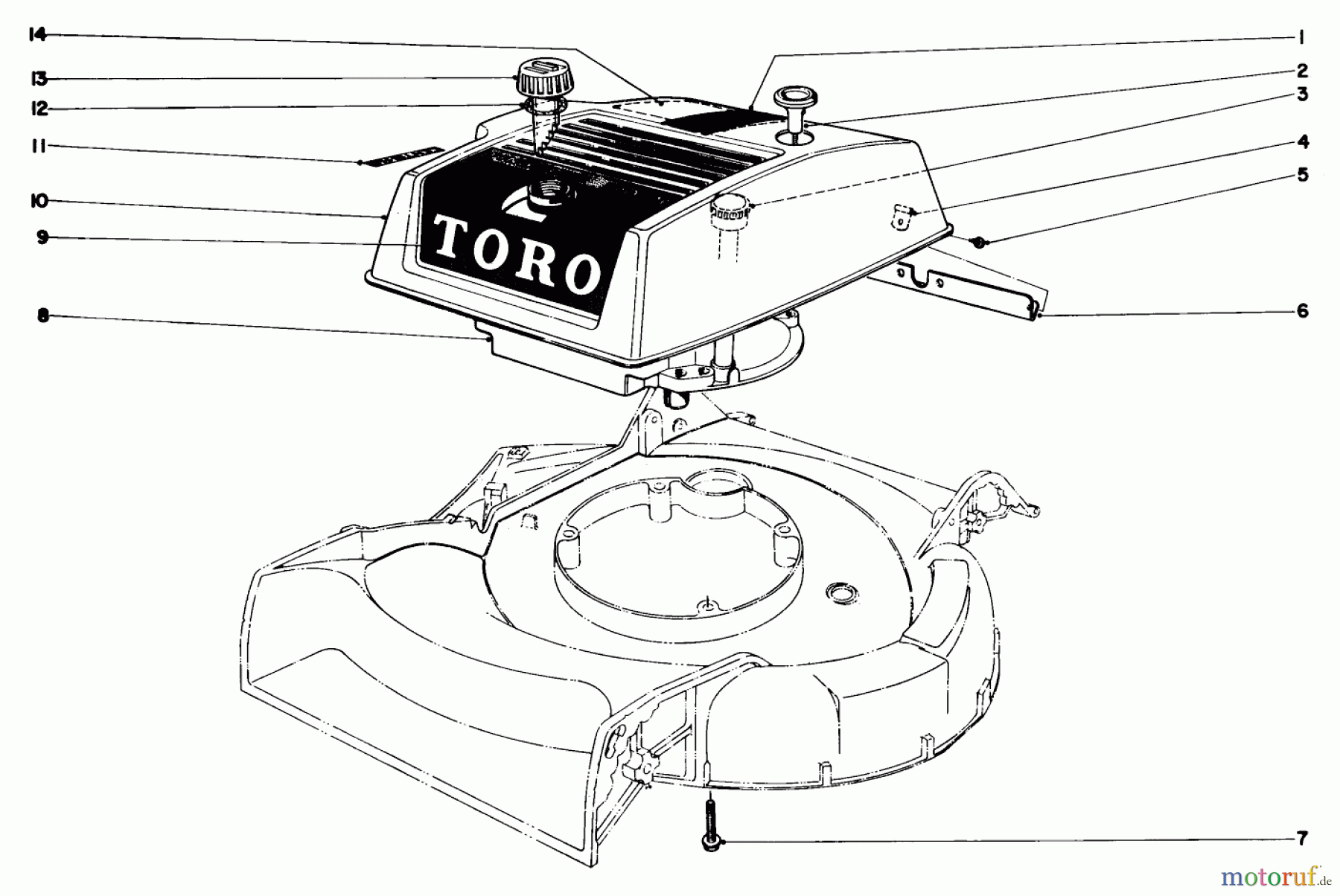 Toro Neu Mowers, Walk-Behind Seite 1 18070 - Toro Lawnmower, 1971 (1000001-1999999) ENGINE ASSEMBLY MODEL NO. 18070