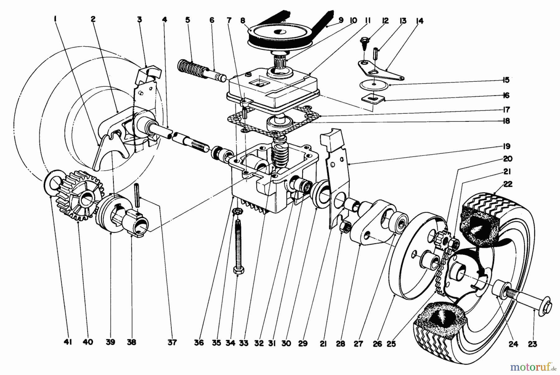 Toro Neu Mowers, Walk-Behind Seite 1 18070 - Toro Lawnmower, 1971 (1000001-1999999) GEAR BOX ASSEMBLY MODEL NO. 18171