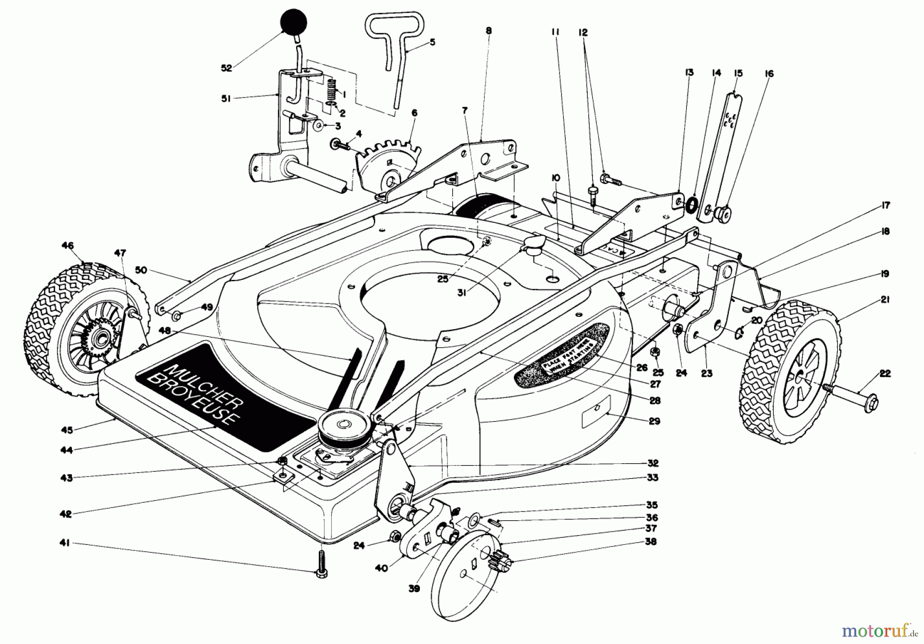 Toro Neu Mowers, Walk-Behind Seite 1 18095 - Toro Lawnmower, 1979 (9000001-9999999) HOUSING ASSEMBLY