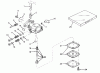 Toro 18213 - Whirlwind Lawnmower, 1968 (8000001-8999999) Ersatzteile CARBURETOR NO. 631243