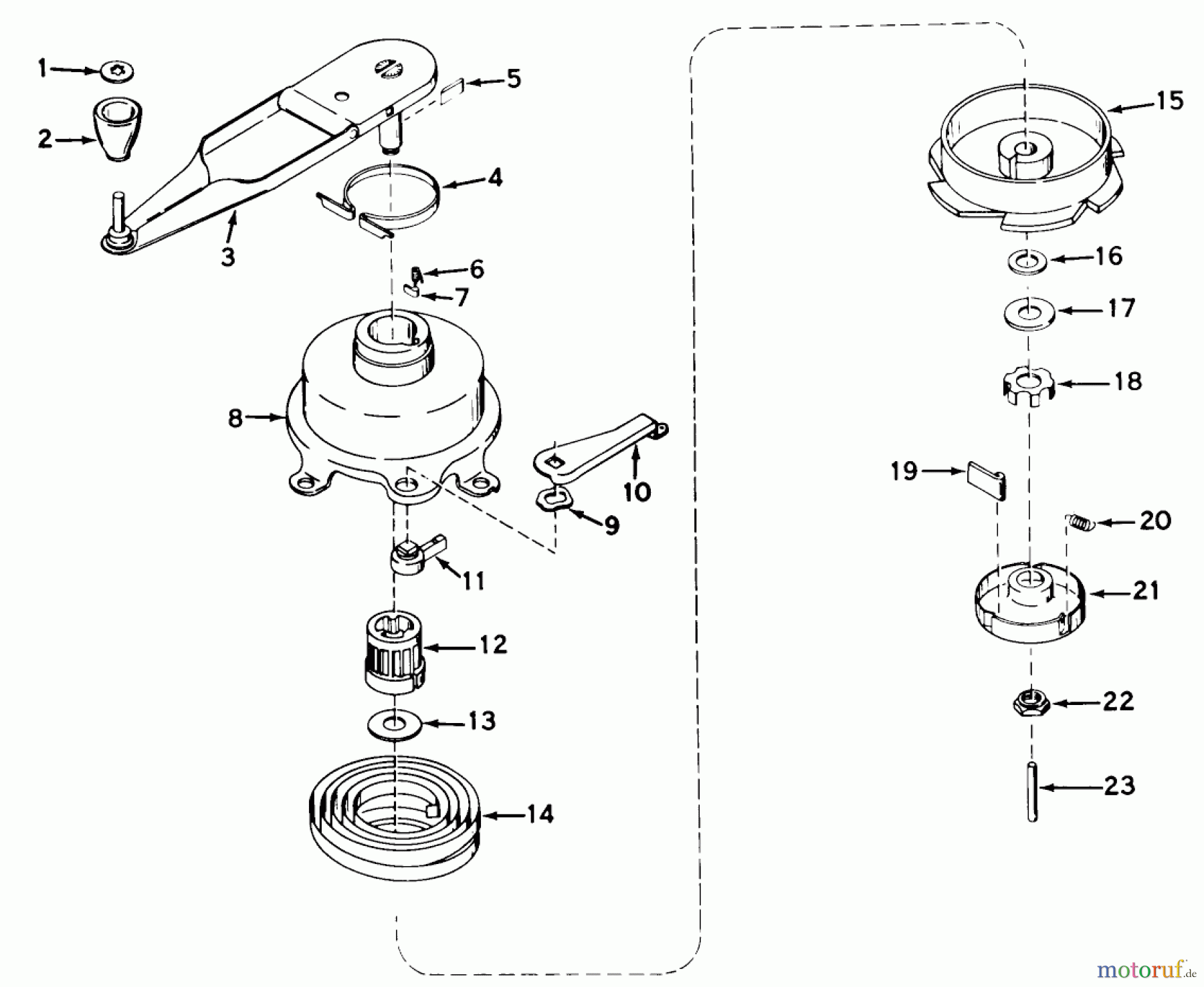 Toro Neu Mowers, Walk-Behind Seite 1 18221 - Toro Whirlwind Lawnmower, 1968 (8000001-8999999) IMPULSE STARTER NO. 590378