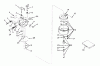 Toro 18400 - Whirlwind Lawnmower, 1971 (1000001-1999999) Ersatzteile CARBURETOR NO. 631585 (USE ON MODELS 19500, 19367 & 20600)