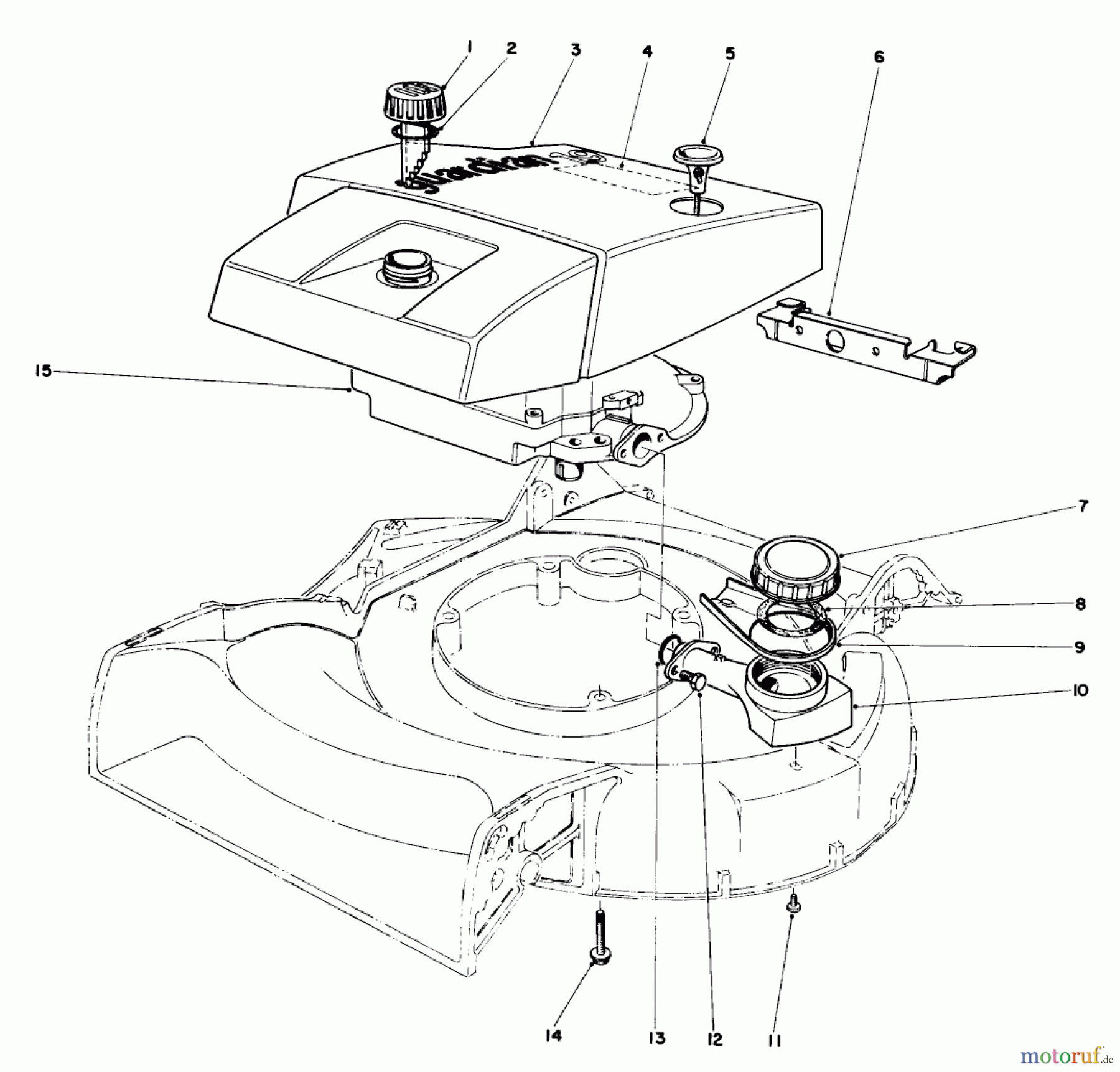 Toro Neu Mowers, Walk-Behind Seite 1 19273 - Toro Guardian Lawnmower, 1973 (3000001-3999999) ENGINE ASSEMBLY MODEL 19173