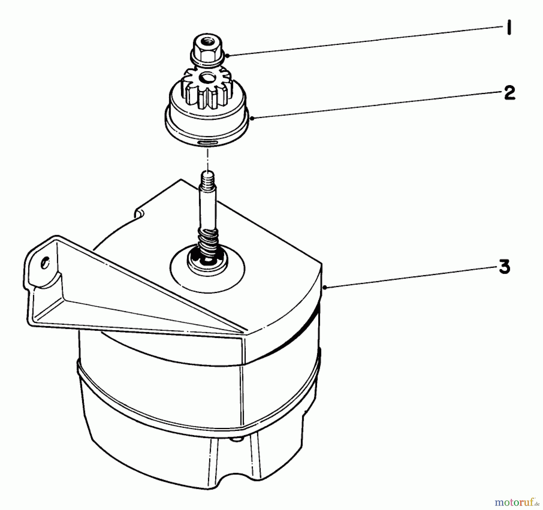 Toro Neu Mowers, Walk-Behind Seite 1 19373 - Toro Guardian Lawnmower, 1973 (3000001-3999999) STARTER MOTOR ASSEMBLY