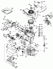 Toro 19400 - Guardian Lawnmower, 1976 (6000001-6999999) Ersatzteile ENGINE TECUMSEH MODEL TNT100-10047