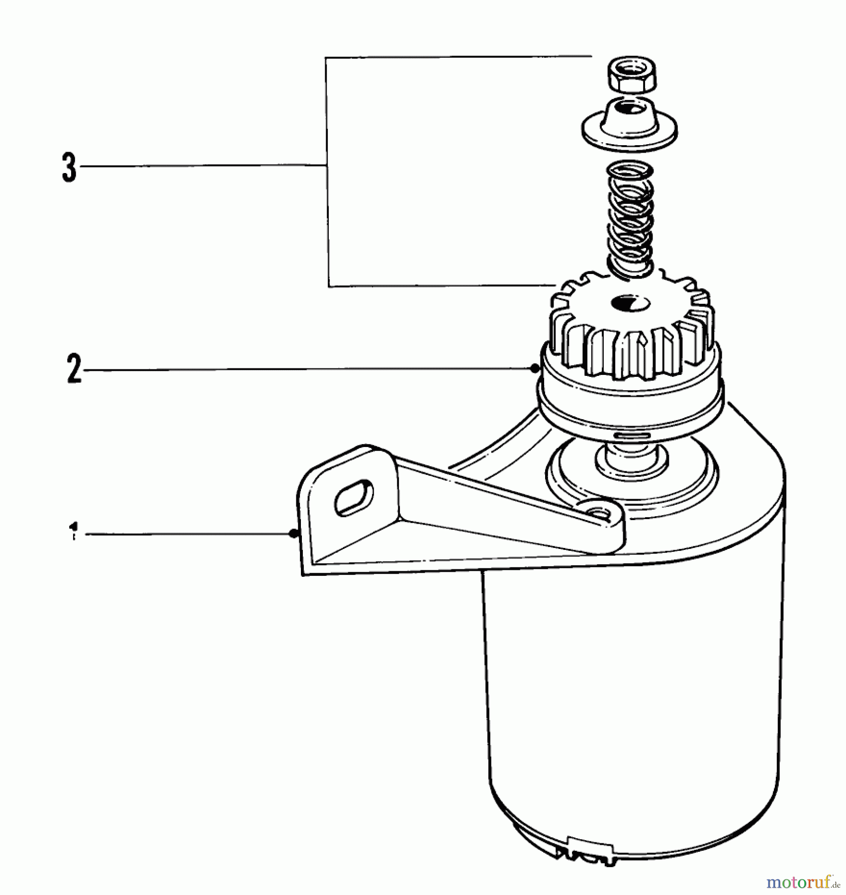 Toro Neu Mowers, Walk-Behind Seite 1 19472 - Toro Guardian Lawnmower, 1971 (1000001-1999999) START MOTOR ASSEMBLY MODEL NO. 19472 & 21172