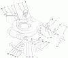 Toro 20010 (R-21P) - Recycler Mower, R-21P, 2000 (200000001-200999999) Ersatzteile HOUSING, HANDLE BRACKETS, & WHEEL ASSEMBLY