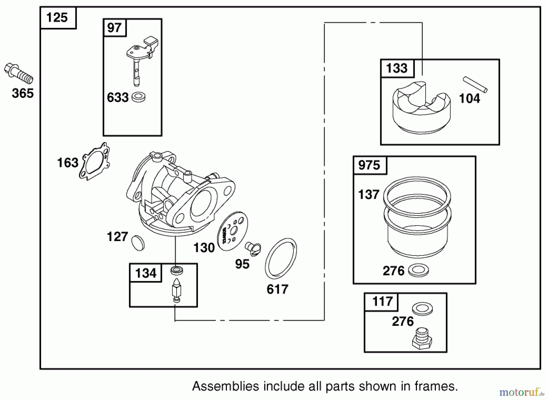 Toro Neu Mowers, Walk-Behind Seite 1 20010 (R-21P) - Toro Recycler Mower, R-21P, 2002 (220000001-220999999) CARBURETOR ASSEMBLY BRIGGS AND STRATTON MODEL 12H802-1776-B1
